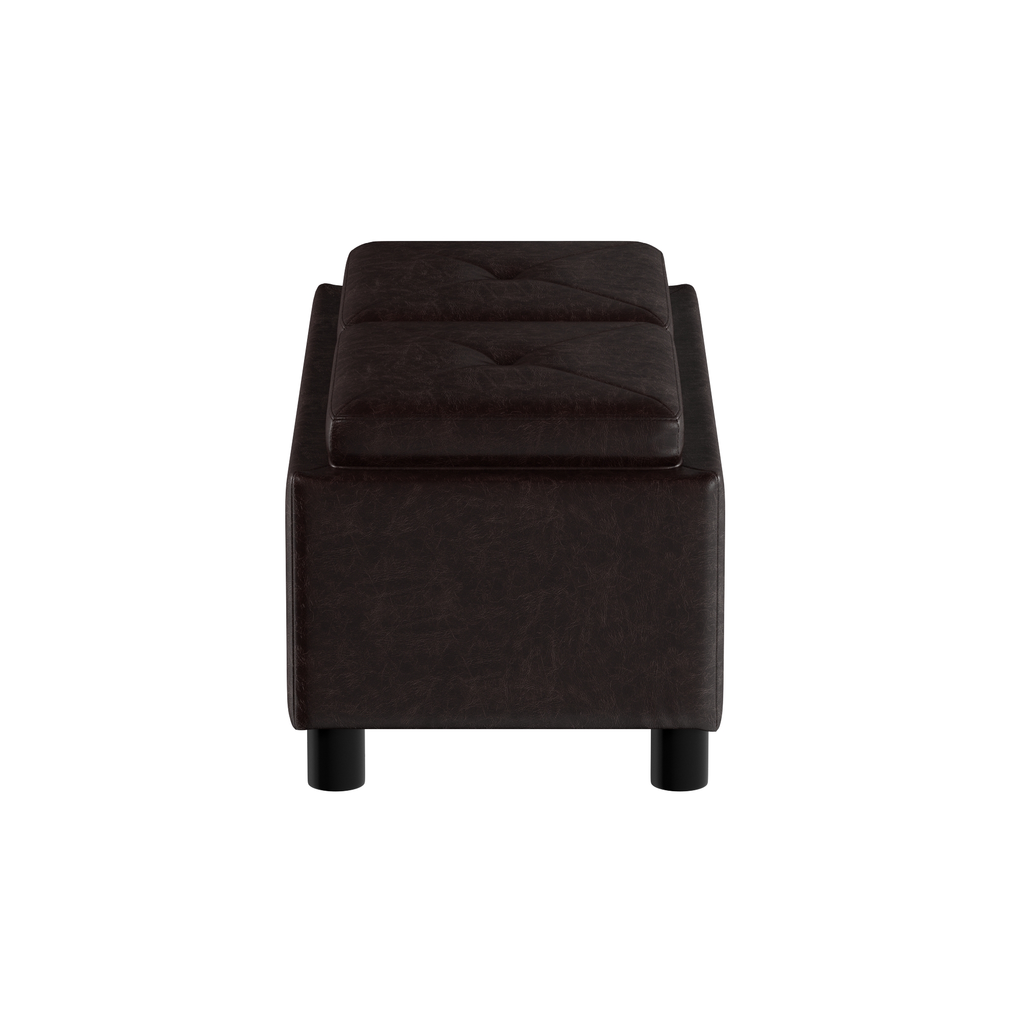 Baxton Studio Billiard Ottoman in Gray Walmart