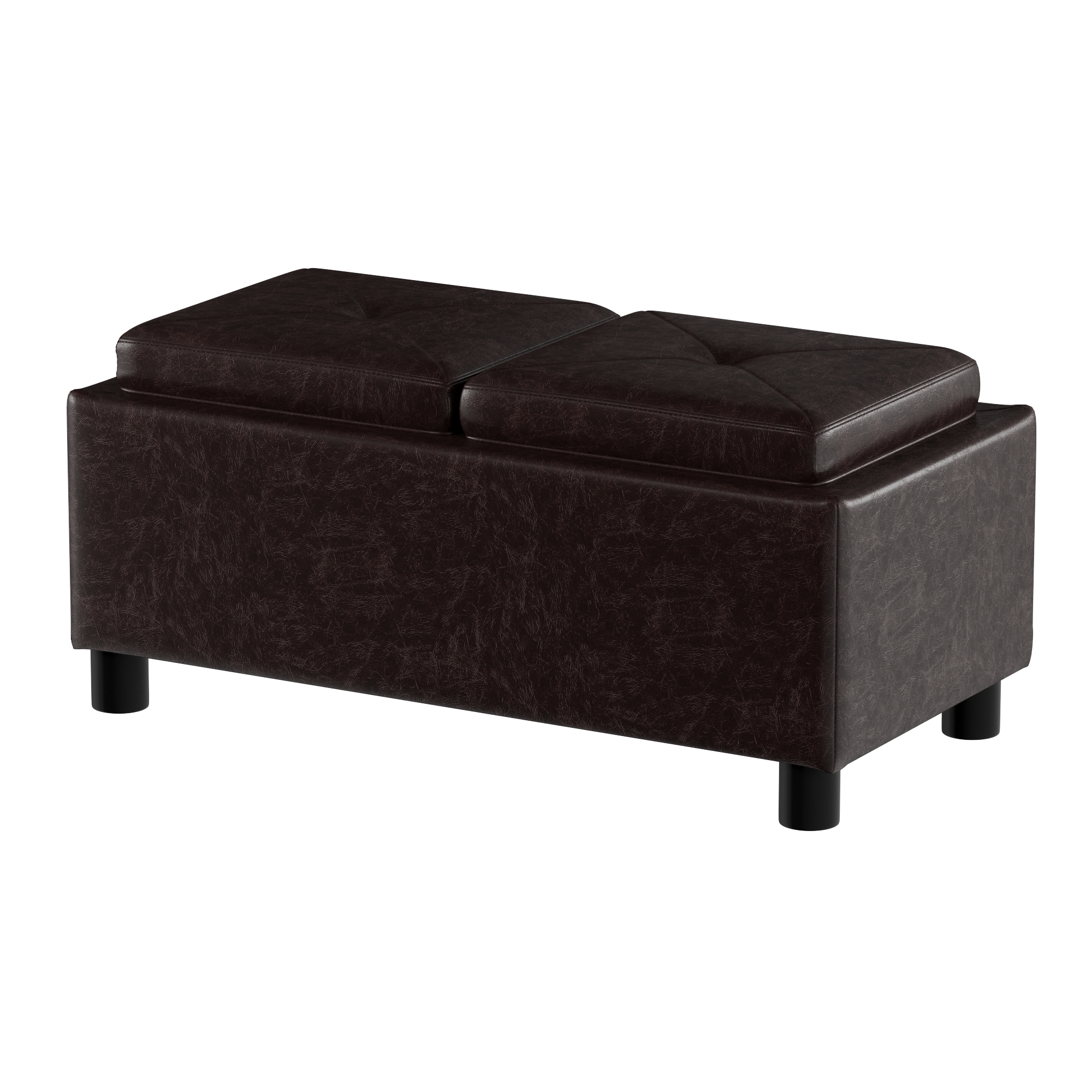 Baxton Studio Billiard Ottoman in Gray Walmart