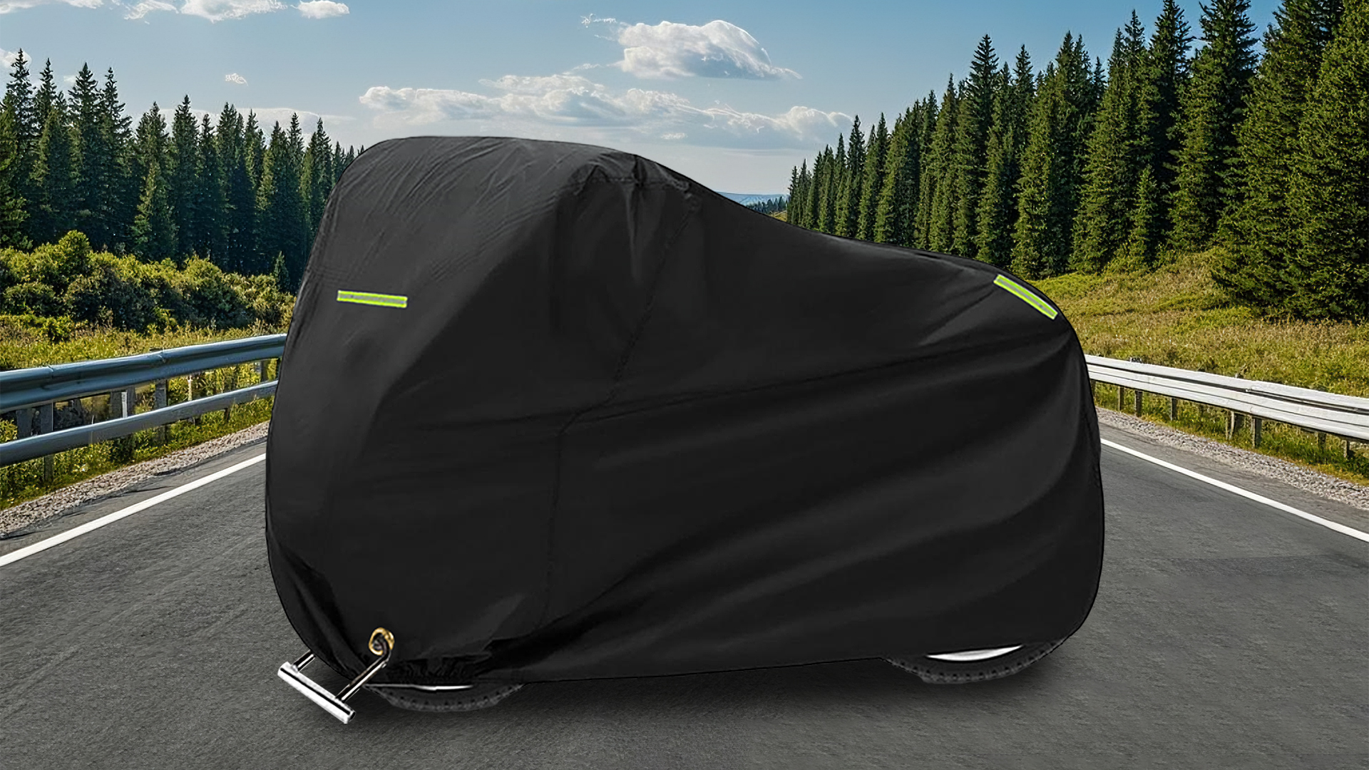thumbnail video image 2 of OPTUTUS 210D Oxford Motorcycle Cover All Season,Universal Weather Durable Quality Waterproof Sun Outdoor Protection Scooter Shelter Tear Proof Night Reflective-97 x 42 x 50 inch, 2 of 8
