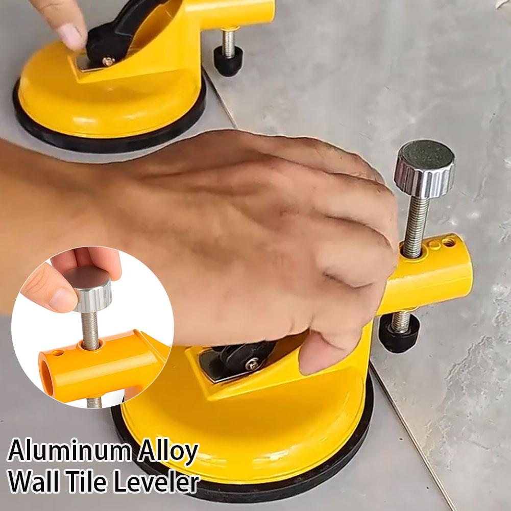 thumbnail video image 2 of Adjustable Vacuum Suction Cups For Seam-Joining Leveling, Heavy Duty Aluminum Alloy Wall Tile Leveler, 118Mm Suction Cup, Stainless Steel Plate And Knob(1pcs), 2 of 10