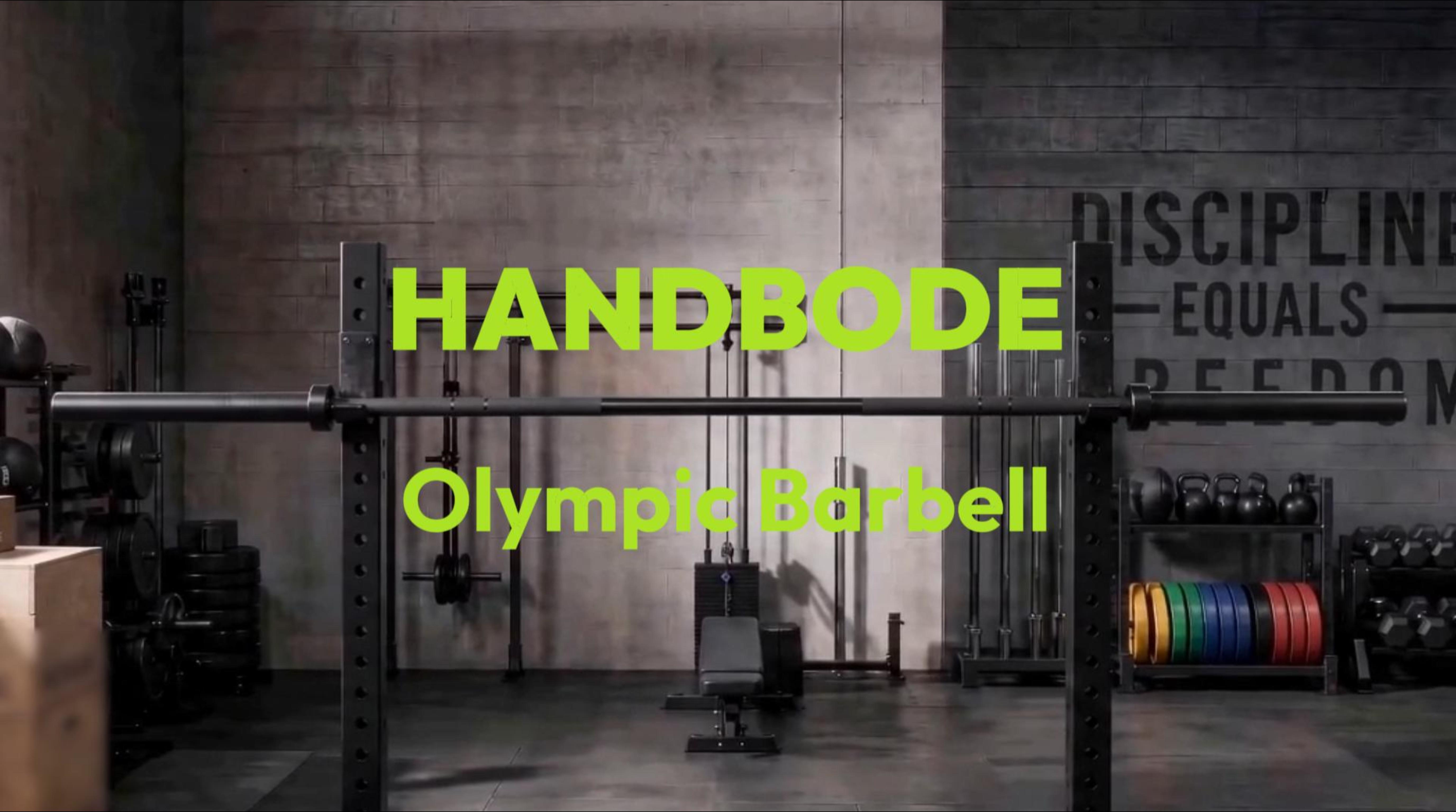 thumbnail video image 2 of HANDBODE Olympic EZ Curl Barbell Bar, 47" Curl Bar for Weight Lifting, Squats, Hip Thrusts, Biceps, 500 lb Weight Capacity Suitable for 2 inch Weight Plates, Home Gym Weight Bar, 2 of 10