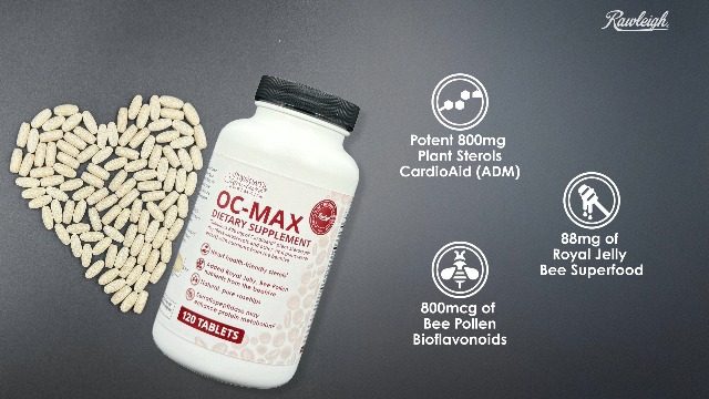 thumbnail video image 2 of Rawleigh OC-MAX Tablets, 800 mg Plant Sterols Heart Health Support, 120 Count, 2 of 11