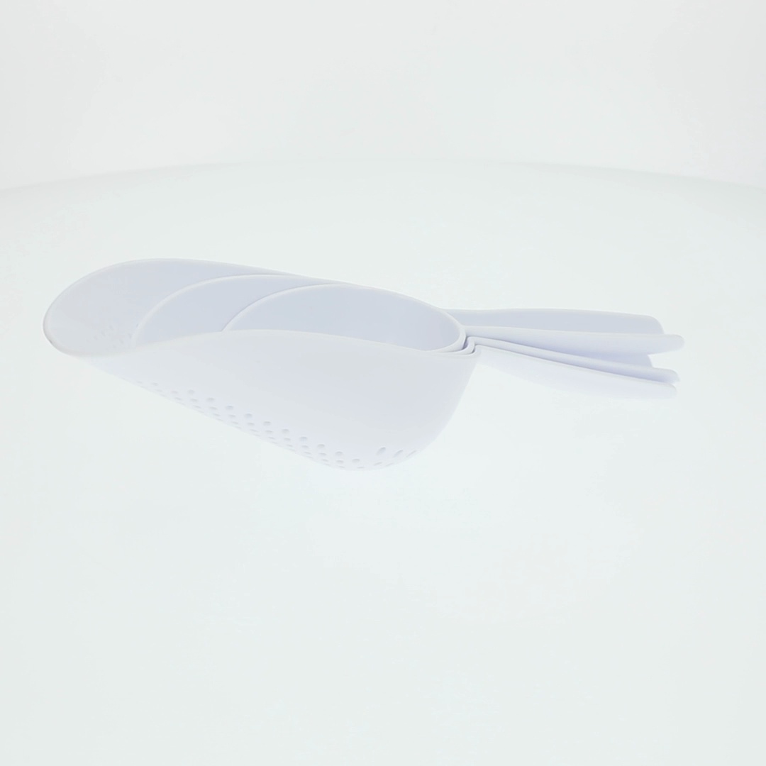 Mainstays 3 Piece Scoop Set with Nesting Food Grade Polypropylene
