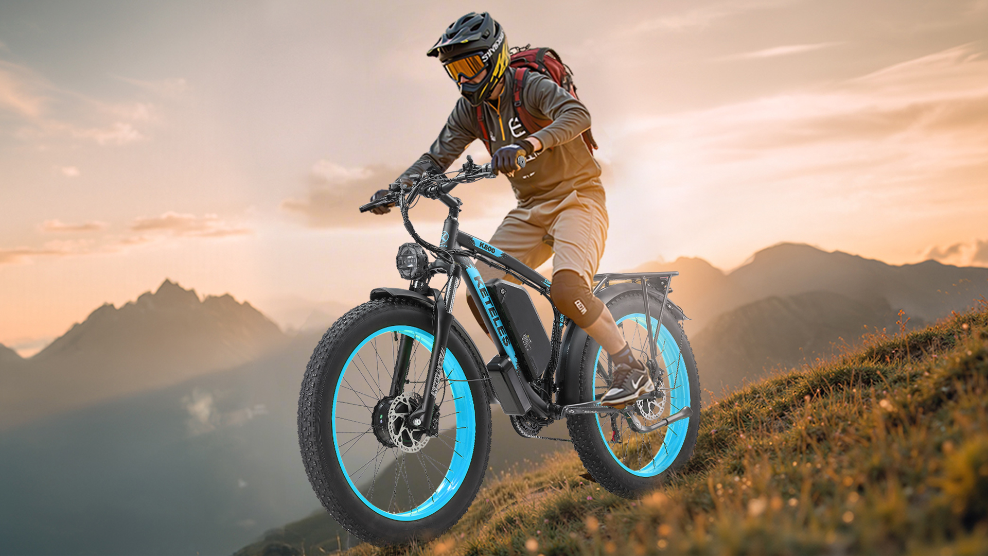 thumbnail video image 2 of KETELES Electric Bike for Adults,AWD Ebikes Dual Motor Peak 4000W, 26'' Fat Tire bikes with 48V 23AH Battery Hydraulic Brake ​​Electric Bicycle, 21 Speed Mountain EBike UL 2849., 2 of 9