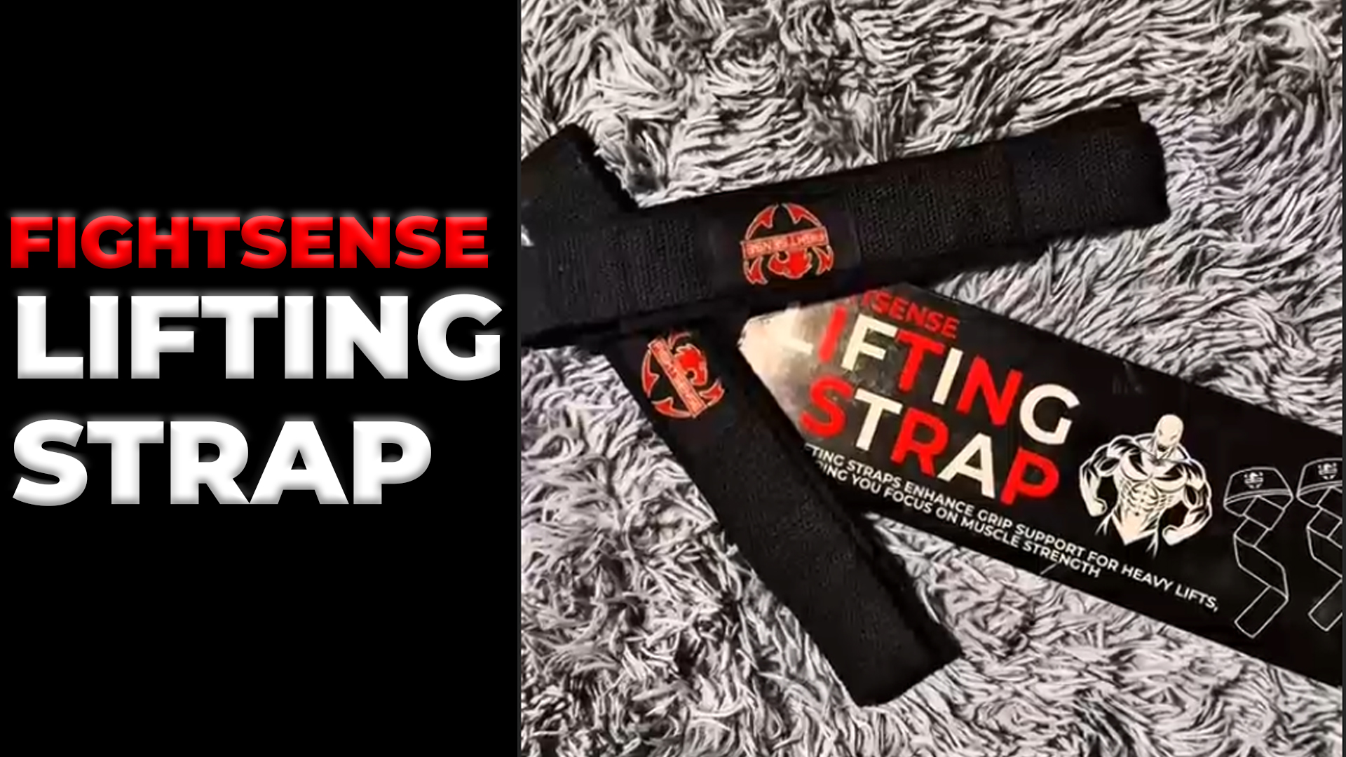 thumbnail video image 2 of Padded Weight Lifting Straps, Weight Lifting Wrist Straps Black, 2 of 10