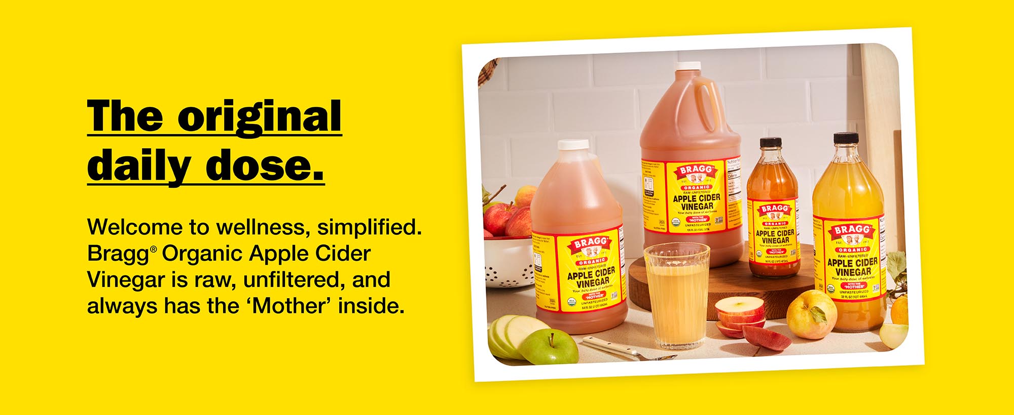 thumbnail video image 2 of Bragg Organic Apple Cider Vinegar with the Mother, Raw and Unfiltered, 128 fl oz, 2 of 10