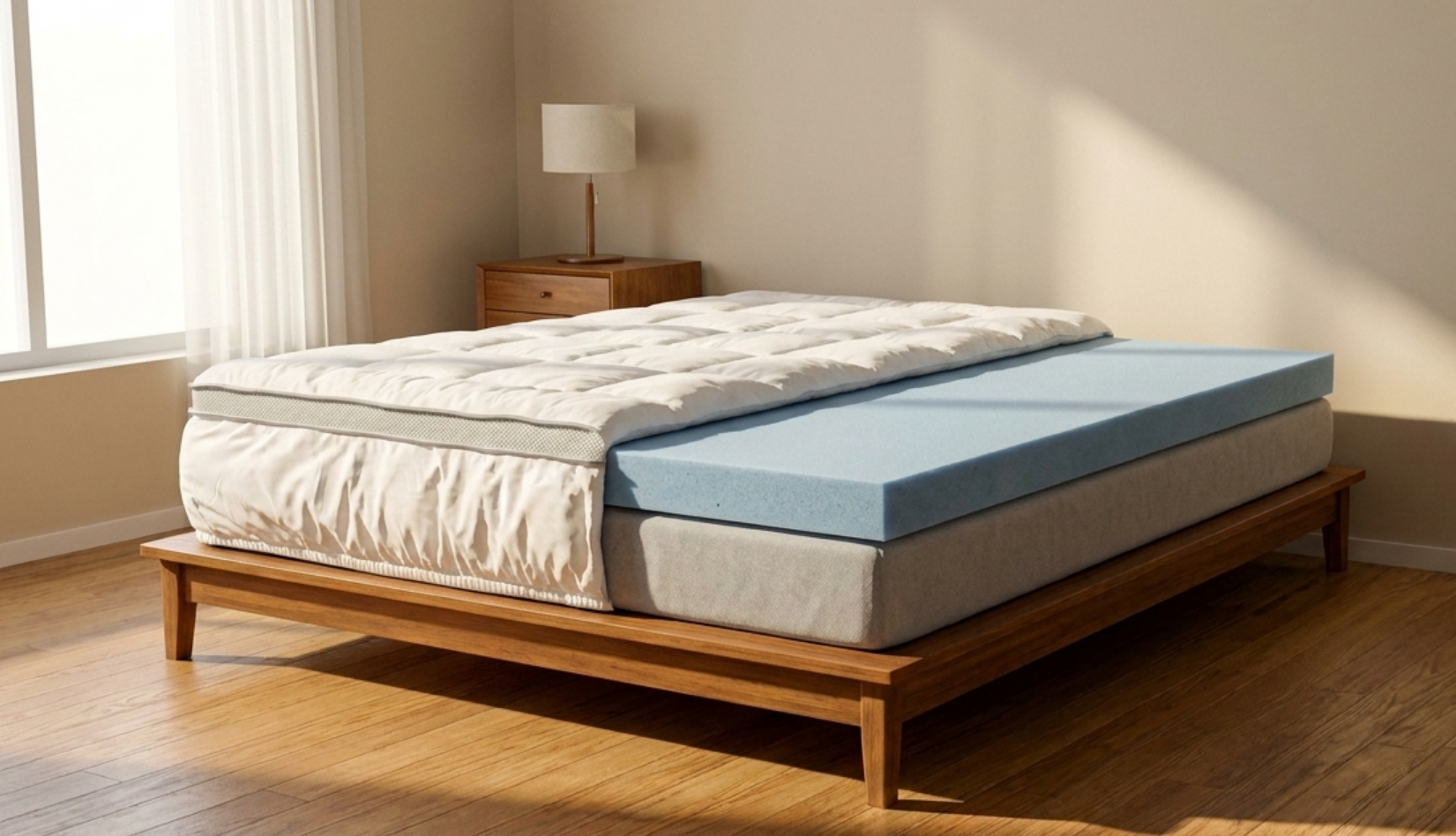 thumbnail video image 2 of Viscosoft Rescue - Hybrid Lux Dual Layer Mattress Topper - Cal King Size – 3 Inch - CertiPUR-US Certified Gel Memory Foam, 2 of 10