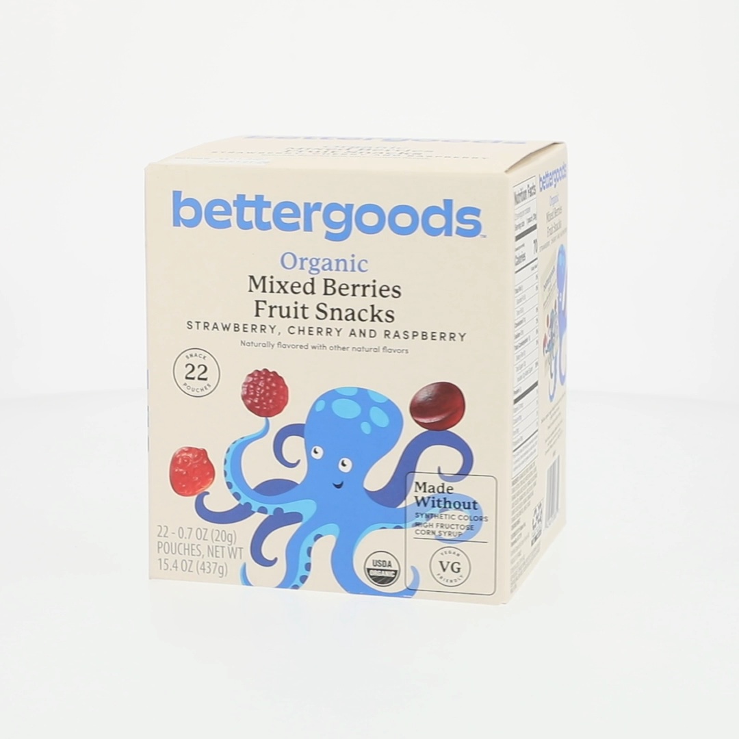 bettergoods Organic Mixed Berry Fruit Snacks 0.7 oz 22 count Vegan