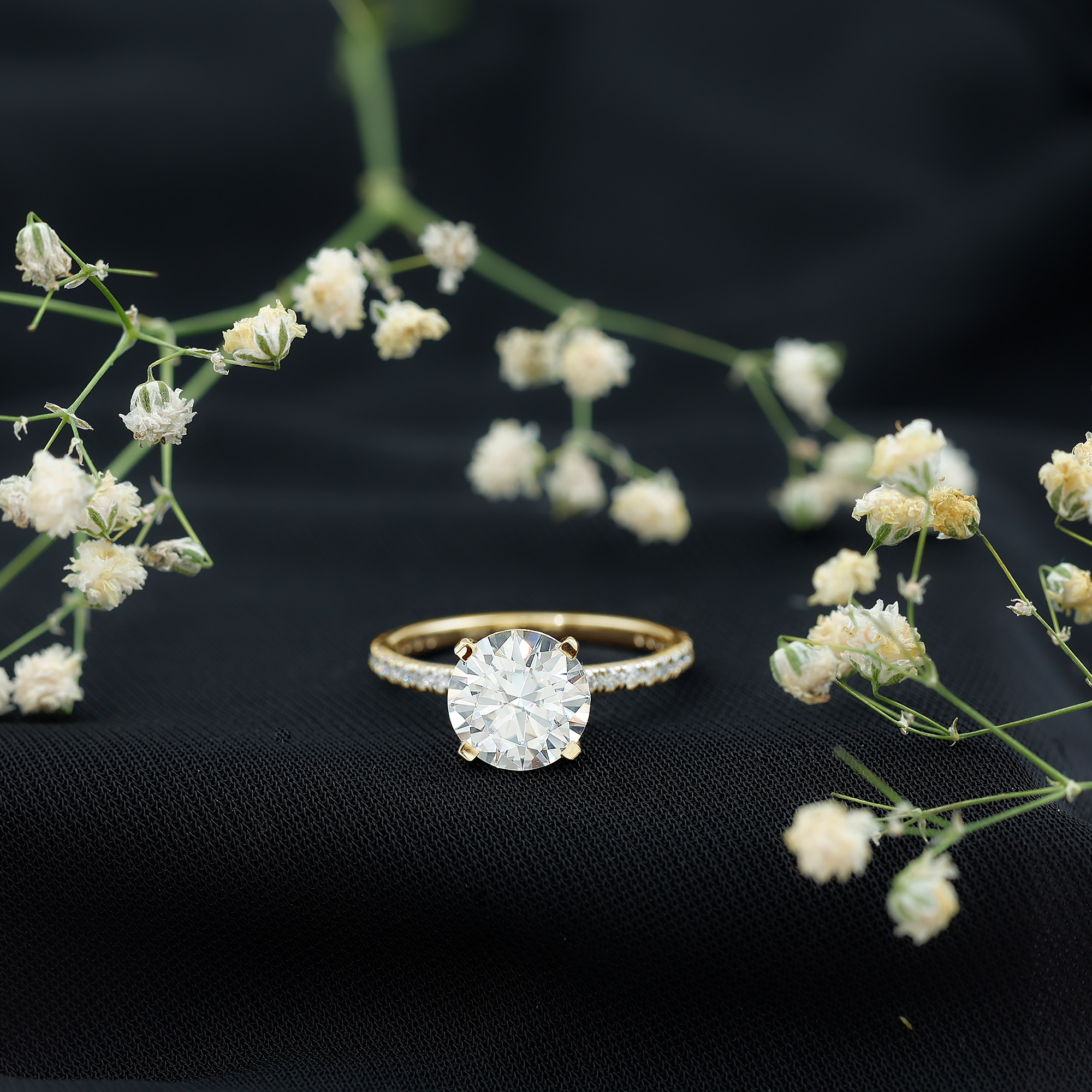 thumbnail video image 2 of Rosec Jewels - Lab Grown Diamond Solitaire Engagement Ring - 9 mm - EF-VS Quality Certified, 10K White Gold, US 4.00, 2 of 9