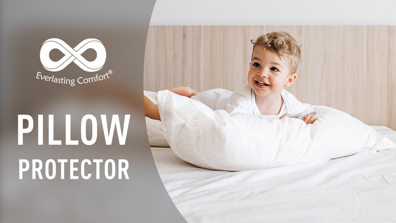 thumbnail video image 2 of Everlasting Comfort Waterproof Pillow Protector Zippered Hypoallergenic Pillow Cover, Standard 2pc, 2 of 10