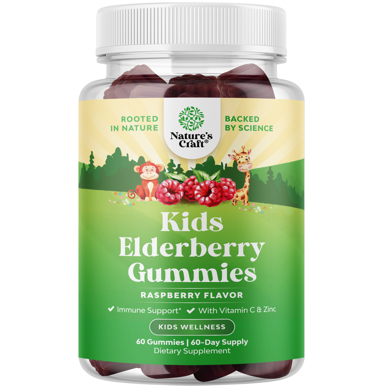 thumbnail video image 2 of Natures Craft Kids Elderberry Gummies with Zinc and Vitamin C, Immune Support Supplement, 60 Count, 2 of 10