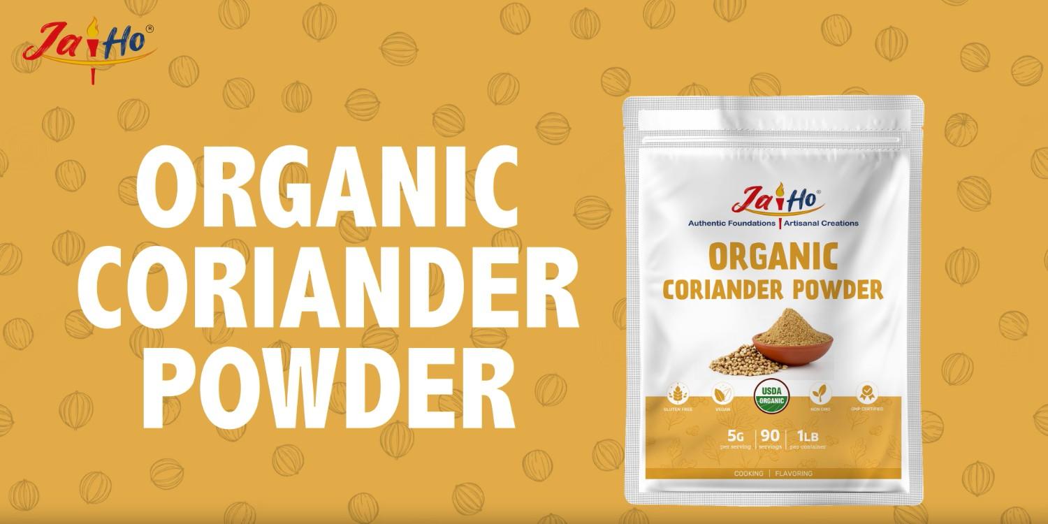 thumbnail video image 2 of Jai Ho Certified USDA Organic Ground Coriander Powder Gluten Free Vegan Non-GMO Resealable Pouch 1 lbs, 2 of 10