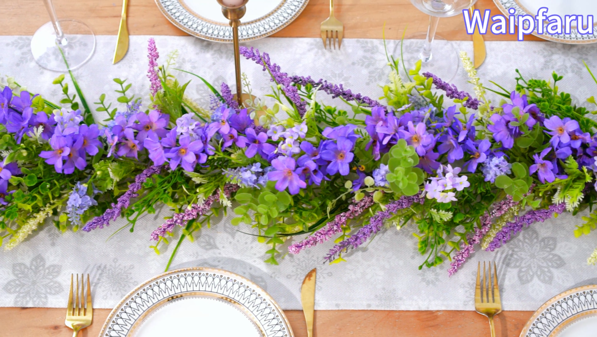 Spring Garlnd Waipfaru Spring Garland with Flowers, 6ft Artificial Lavender Vines for ...
