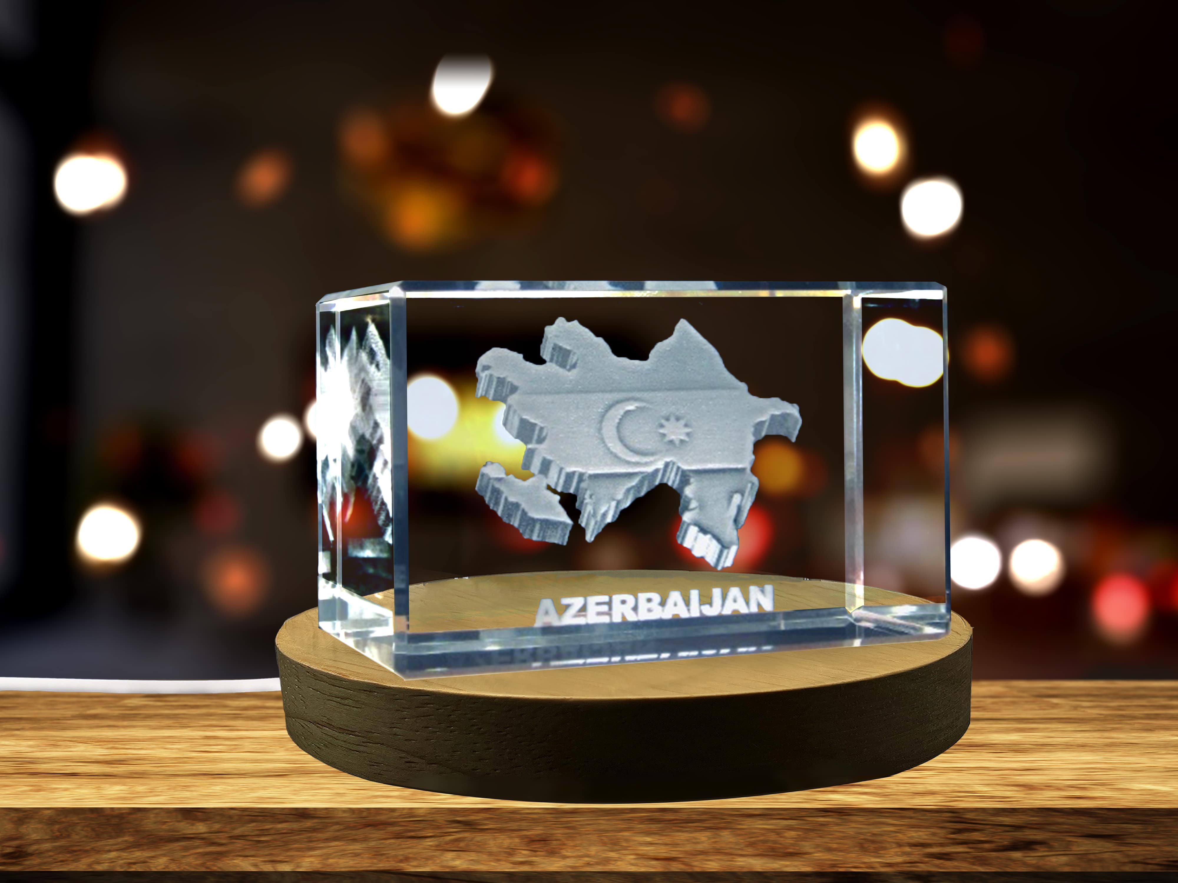 thumbnail video image 2 of Azerbaijan 3D Engraved Crystal 3D Engraved Crystal Keepsake/Gift/Decor/Collectible/Souvenir, 2 of 6