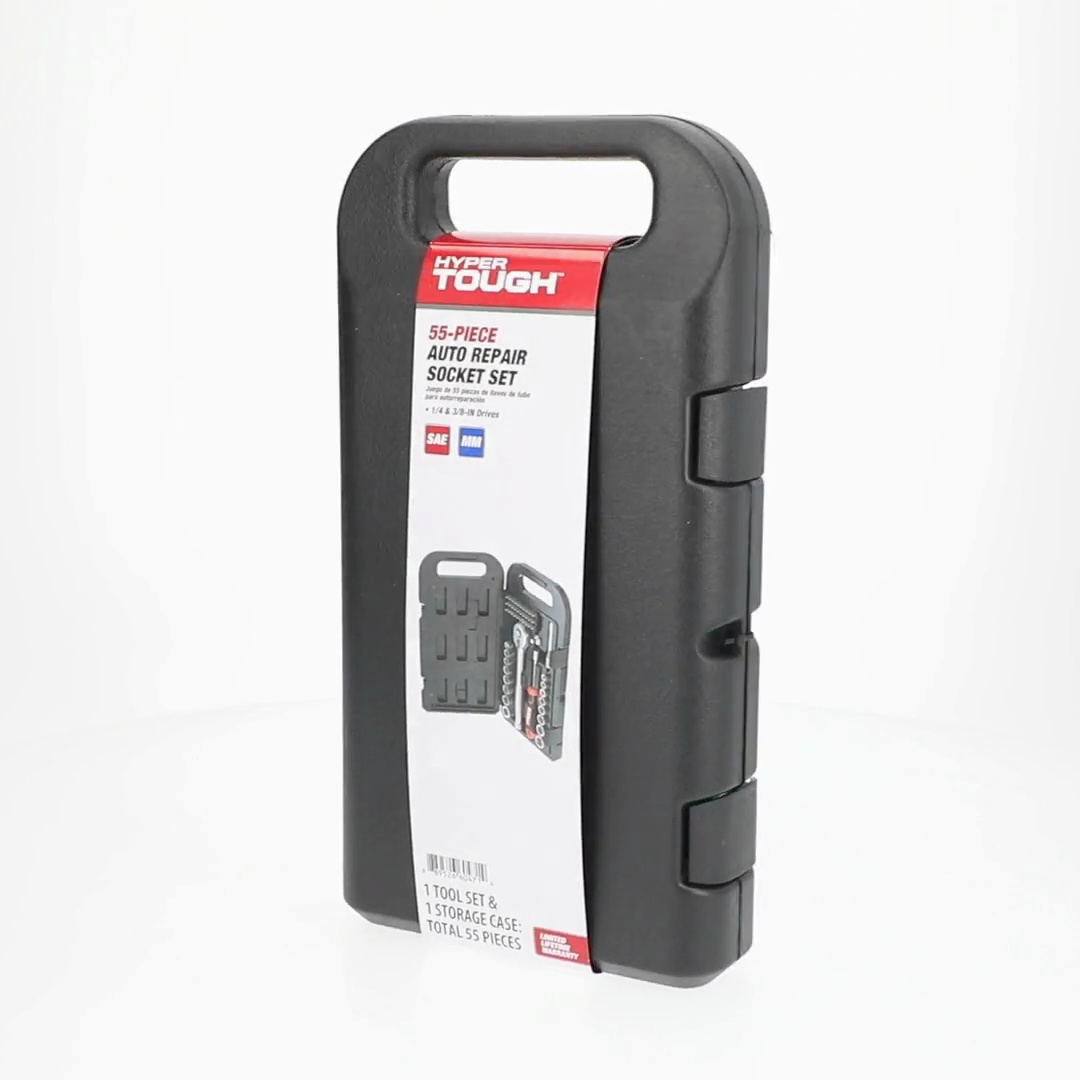 Hyper Tough 55-Piece Auto Repair Socket Set - Walmart.com