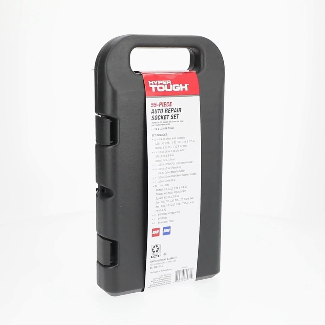 Hyper Tough 55-Piece Auto Repair Socket Set - Walmart.com