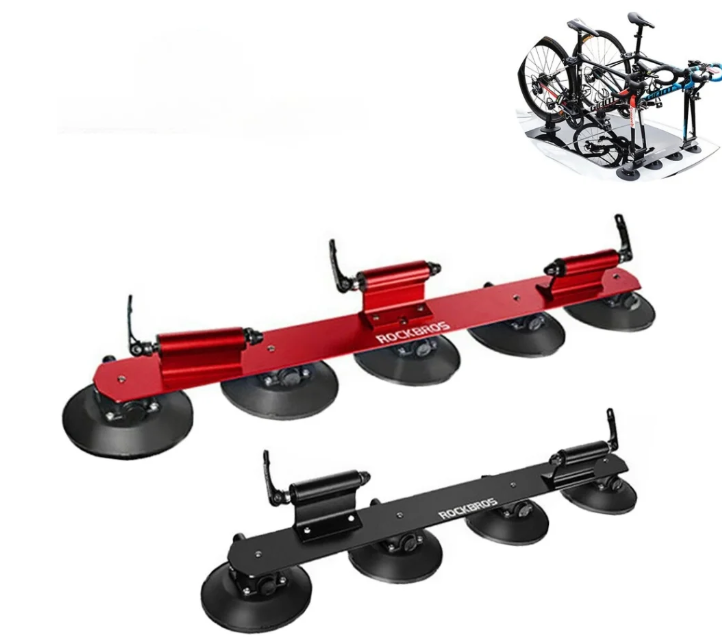 thumbnail video image 2 of ROCKBROS Bike Carrier Rooftop Bike Rack Sucker Quick Release Upright Roof Rack for 2 Bikes, 2 of 13