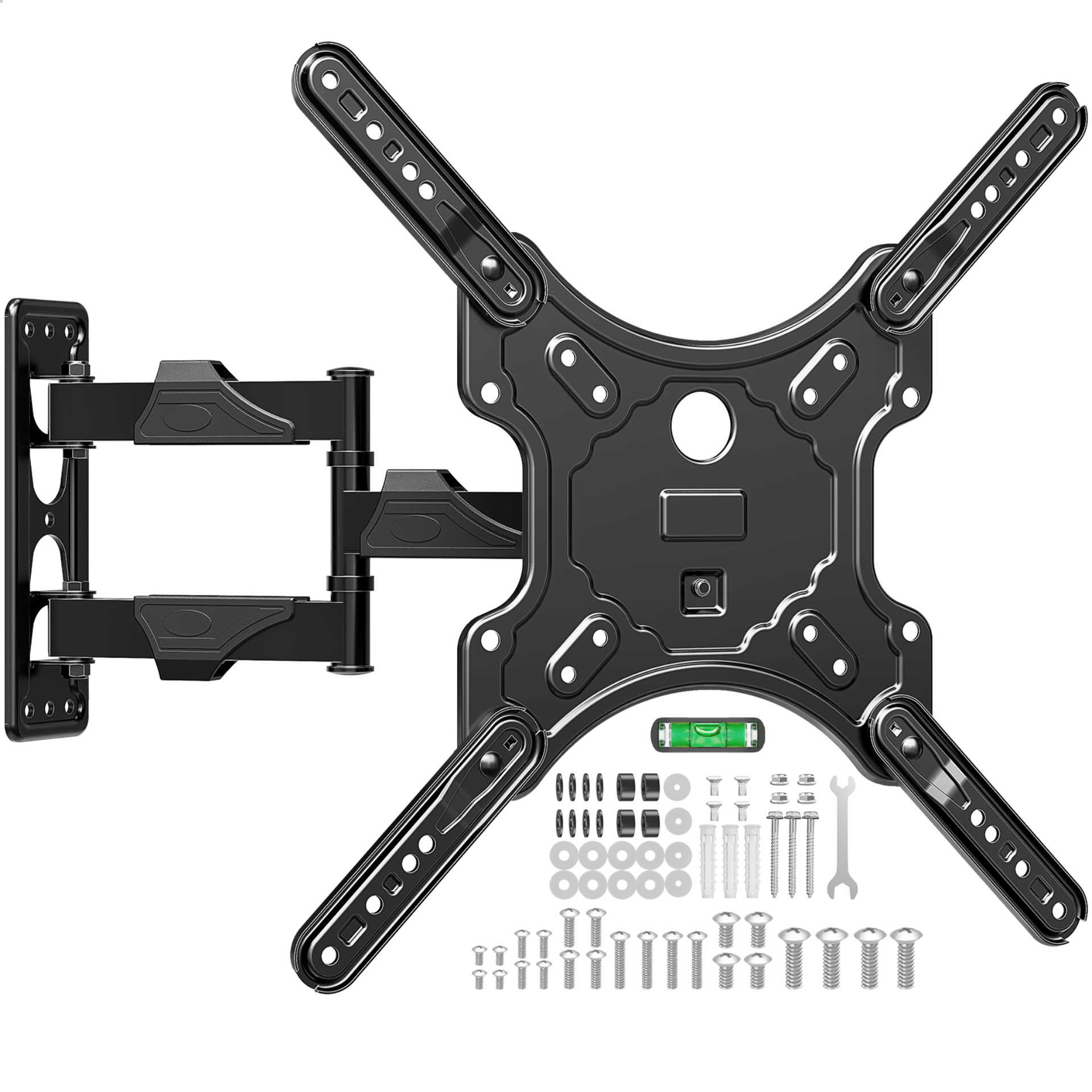 thumbnail video image 2 of HOMOUNT Full Motion TV Wall Mount for Most 26-60 Inch TVs, Swivel and Tilt TV Mount with Single Stud, Wall Mount Bracket Max VESA 400x400mm, 77 lbs, 2 of 10