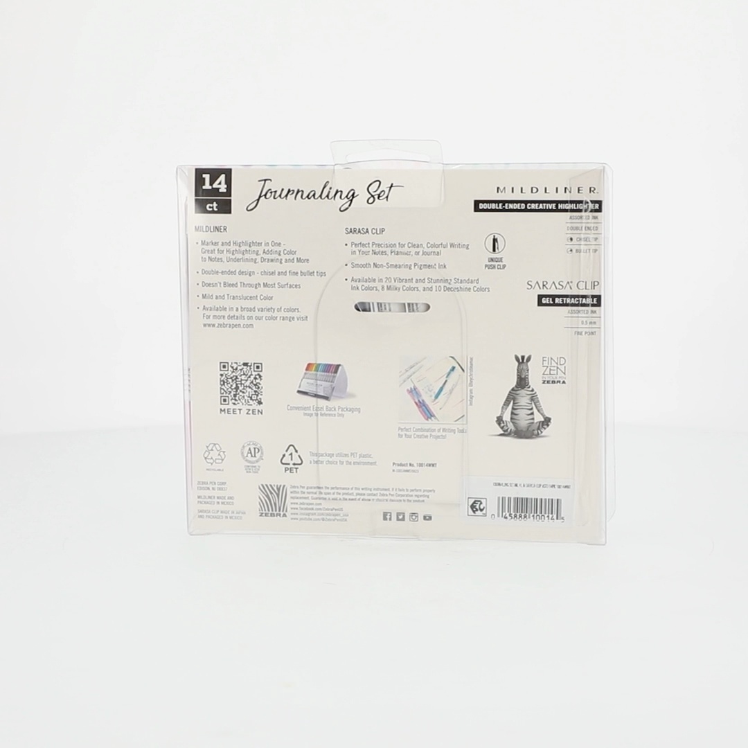 Zebra Journaling Set Mildliner HL & Sarasa Clip Assorted 14pk