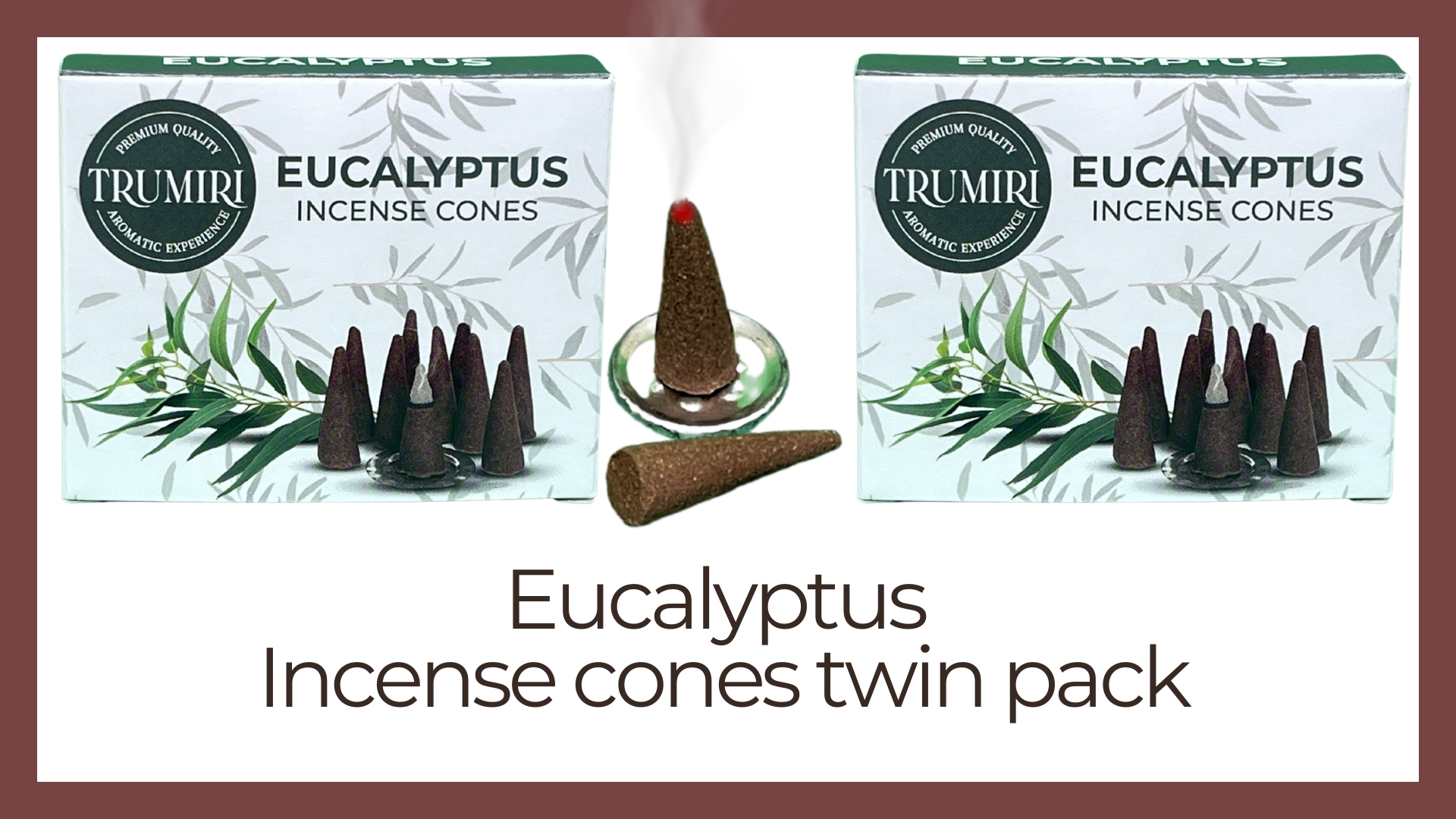 thumbnail video image 2 of Eucalyptus Incense Cones - Total 20 Cone Incense - Dual Pack of 10 Insence Cones - Incense Cones Scented - Cone Incense Scents - Insense Cones - Incent Cone, 2 of 9