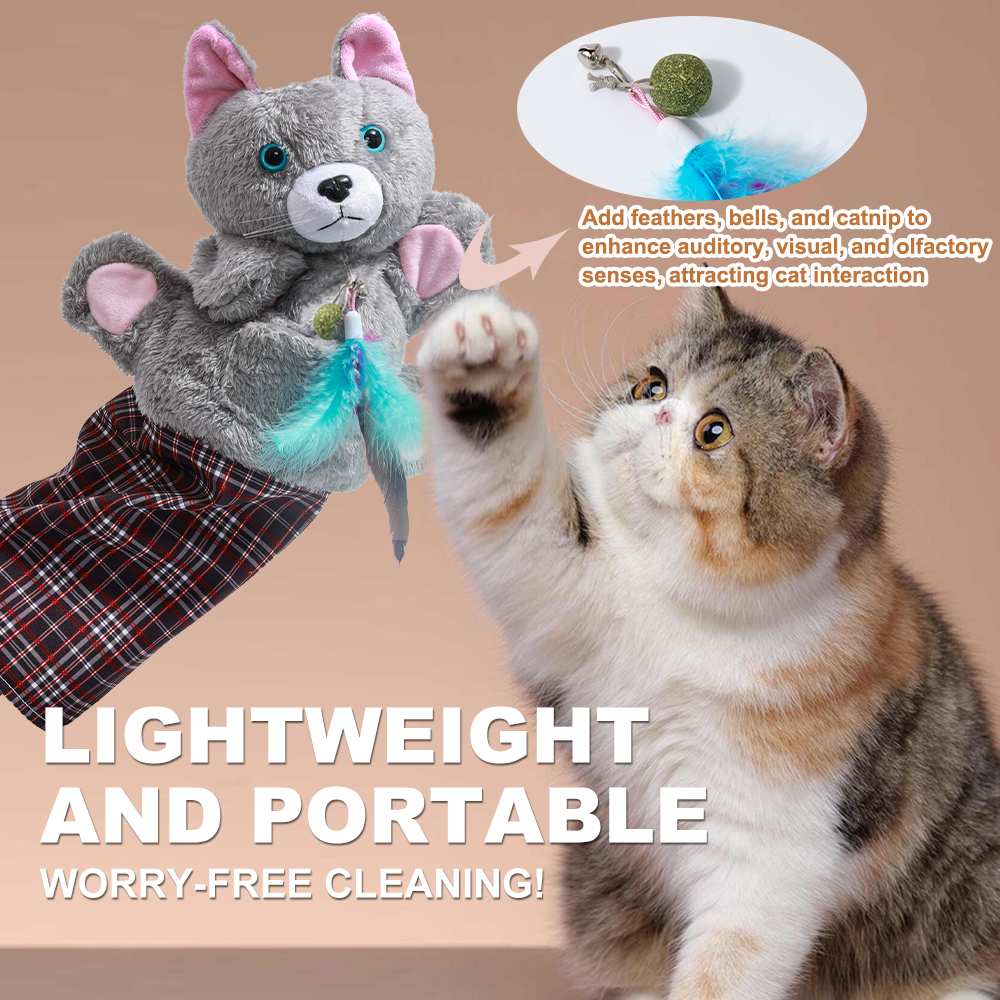 thumbnail video image 2 of Cat Wrestling Glove, Tough Padding for Safe and Fun Interactive Play, Pet Lovers Relieve Boring Pet Safe Cats Dog Interactive Play, 2 of 10