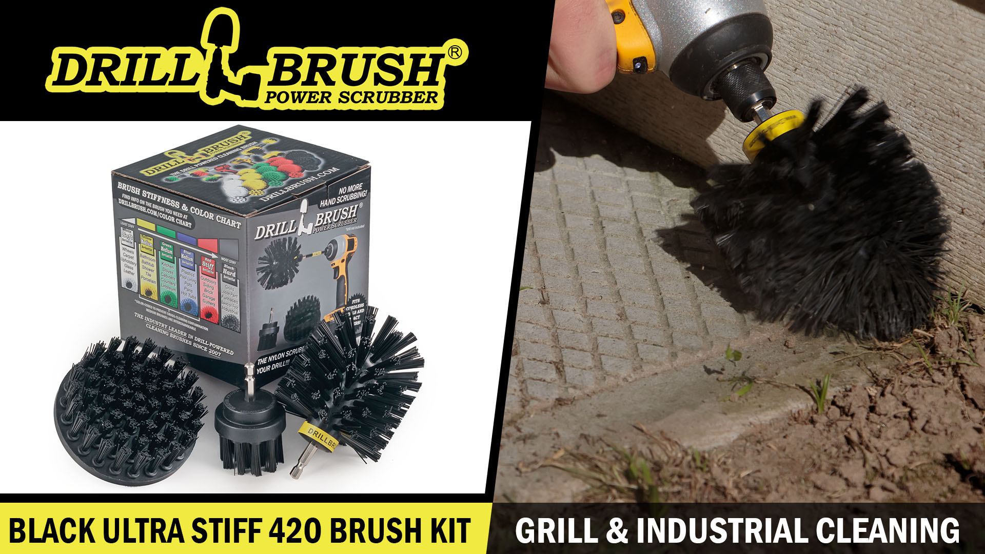 thumbnail video image 2 of Cleaning Accessories Industrial Brushes - Baked on Food, Electric Smoker, Drill Brush Attachments for Stain and Rust Remover - BBQ Cleaning Kit Water Calcium Mineral | Electric Grill Brush for Drill, 2 of 8