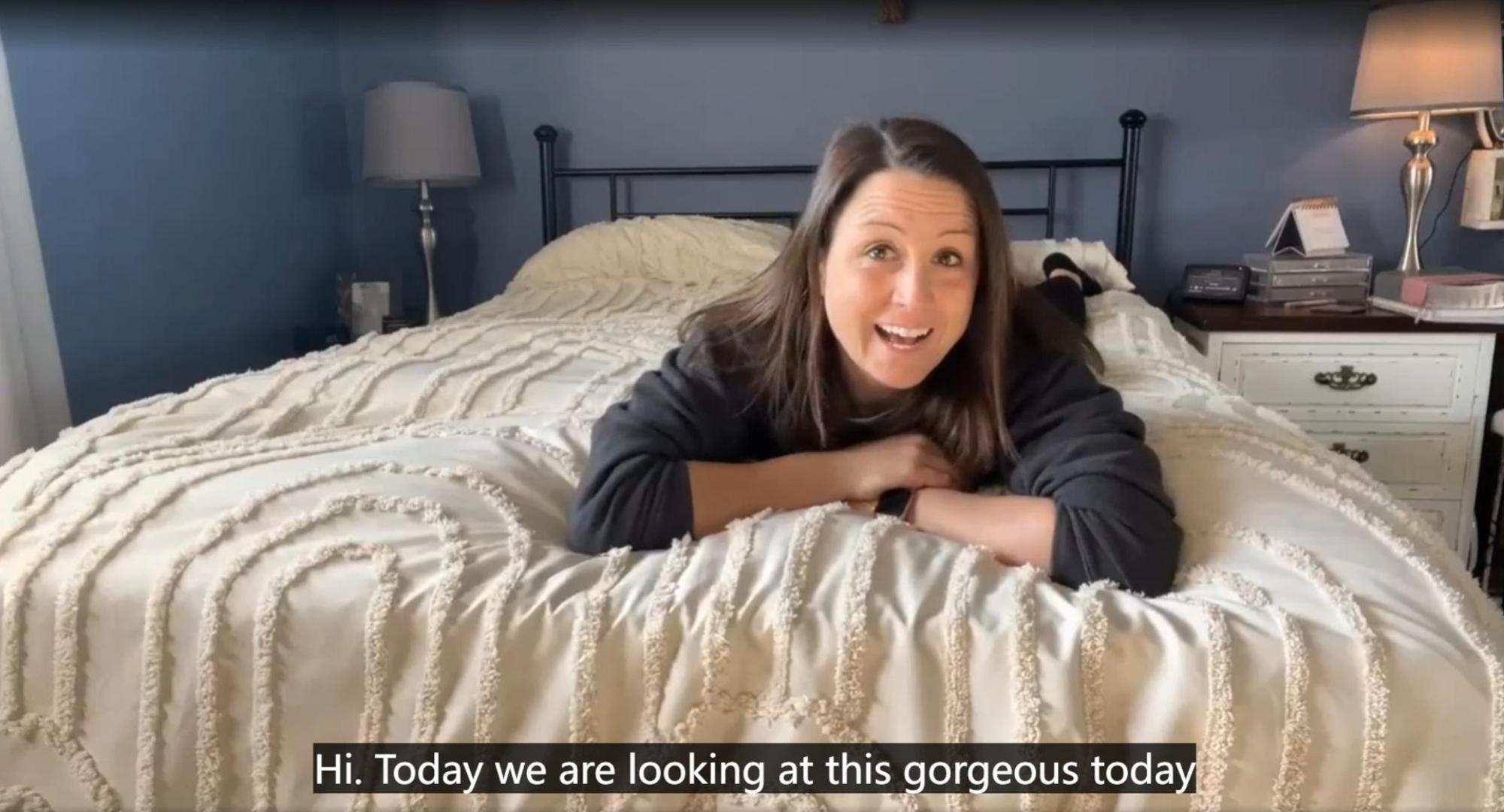 thumbnail video image 2 of JOLUSERE 3 Piece Beige Tufted Duvet Cover Queen Set, Geometric Arch Pattern Shabby Chic Luxury Boho Bedding Set, 2 of 13