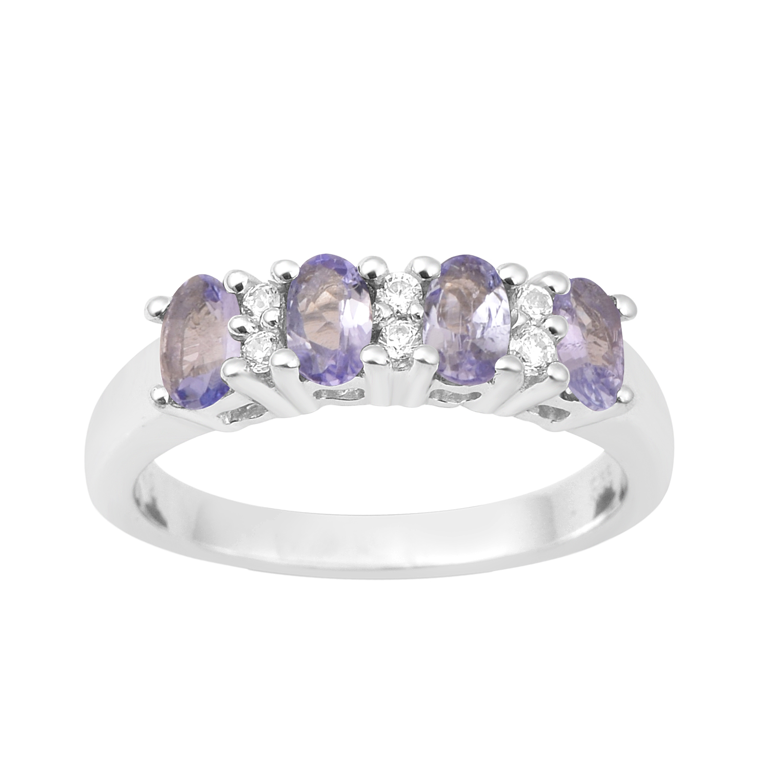 thumbnail video image 2 of 5X3mm Oval Shape Tanzanite Gemstone 925 Sterling Silver For Stone Women Wedding Ring, 2 of 7