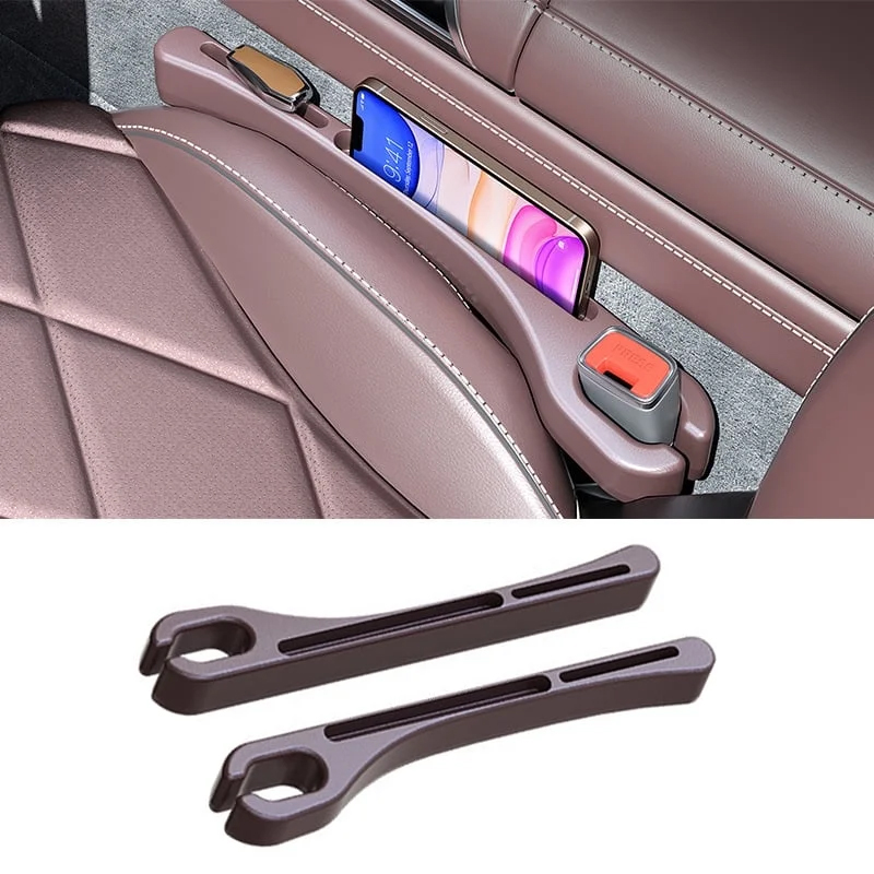 thumbnail video image 2 of 2PCS Car Seat Gap Filler Organizer, Car Seat Gap Organizer to Block Falling of Essential Items, Car Side Seat Gap Filler for Car, Universal Car Gap Filler for Cars, SUVs & Trucks - BROWN, 2 of 11
