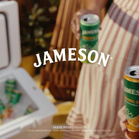 thumbnail video image 2 of Jameson Lemonade Ready to Drink Irish Whiskey Cocktail, 4 Pack, 12 fl oz Cans, 7% ABV, 2 of 9