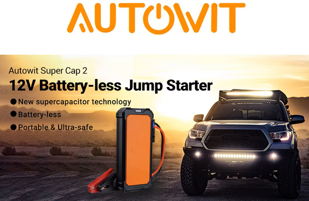 thumbnail video image 2 of Autowit SuperCap 2 Battery-Less Portable Car Jump Starter with Carrying Case Bulit-in Supercapacitor, 2 of 10