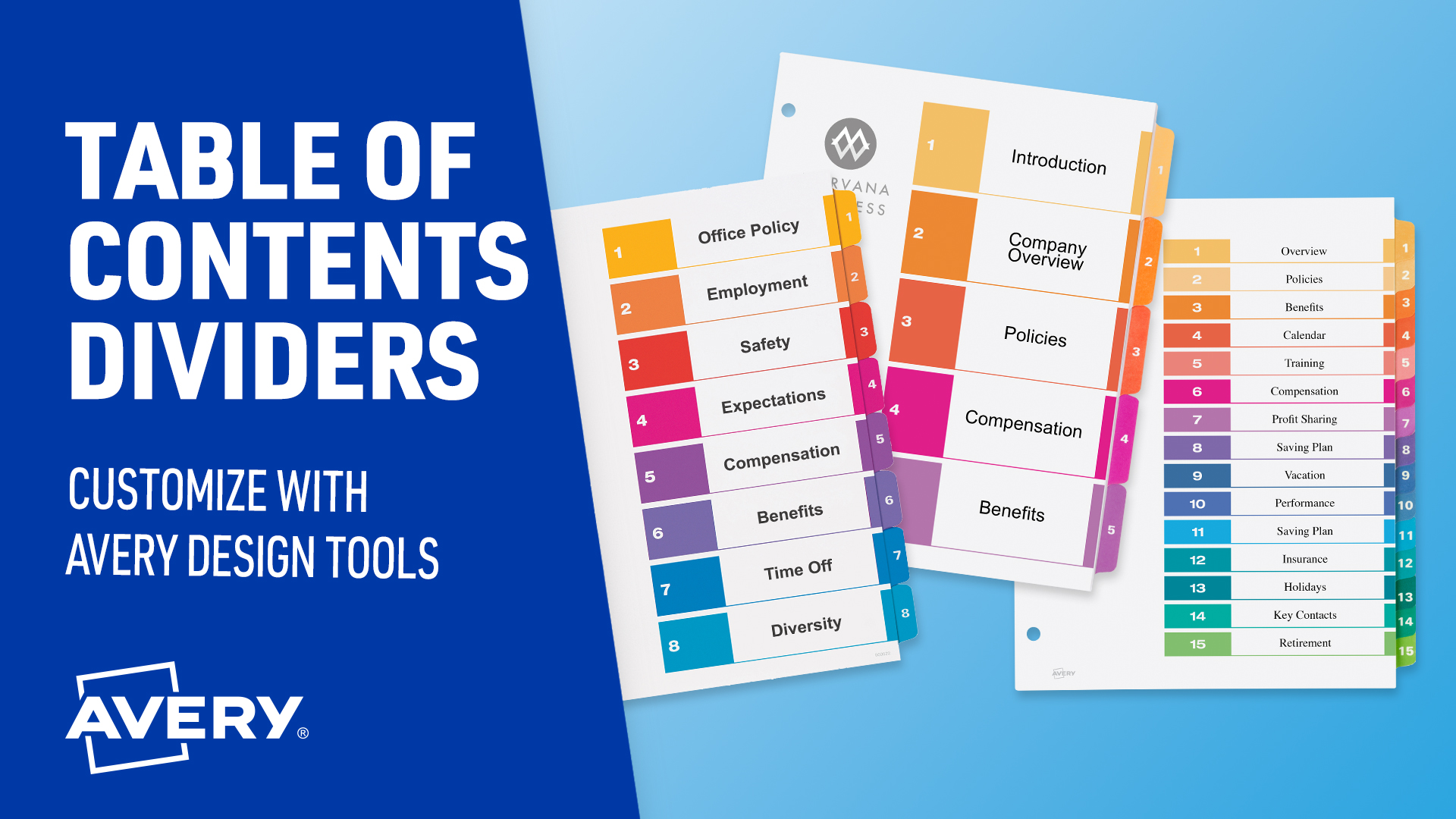 thumbnail video image 2 of Avery EcoFriendly Recycled Dividers, 12 Tabs (3 Sets of 11083), 2 of 9