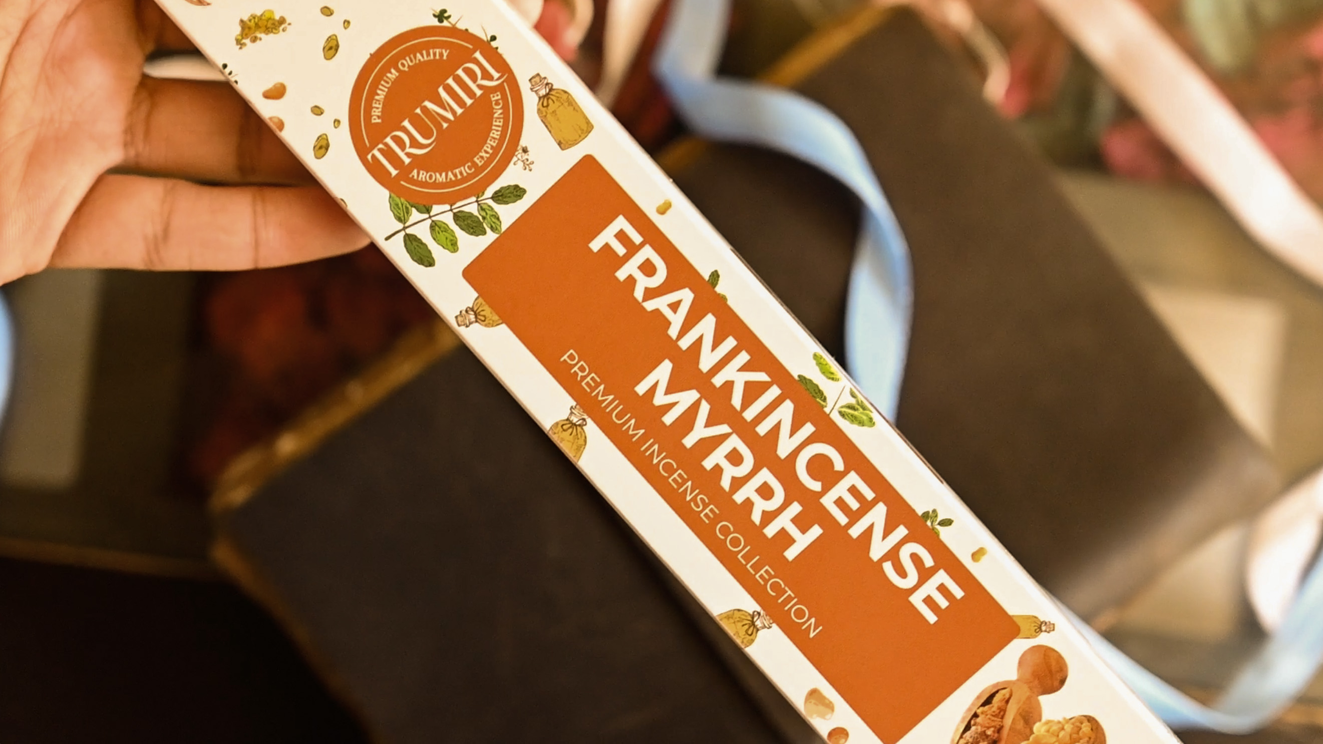 thumbnail video image 2 of Frankincense and Myrrh Incense Sticks - Total 120 Insence-Sticks - 6 Packs of 20 Insense - Inciensos - Inscents - Natural Non Toxic Ingredients - Incents - Incence - Inscense - Insents, 2 of 8