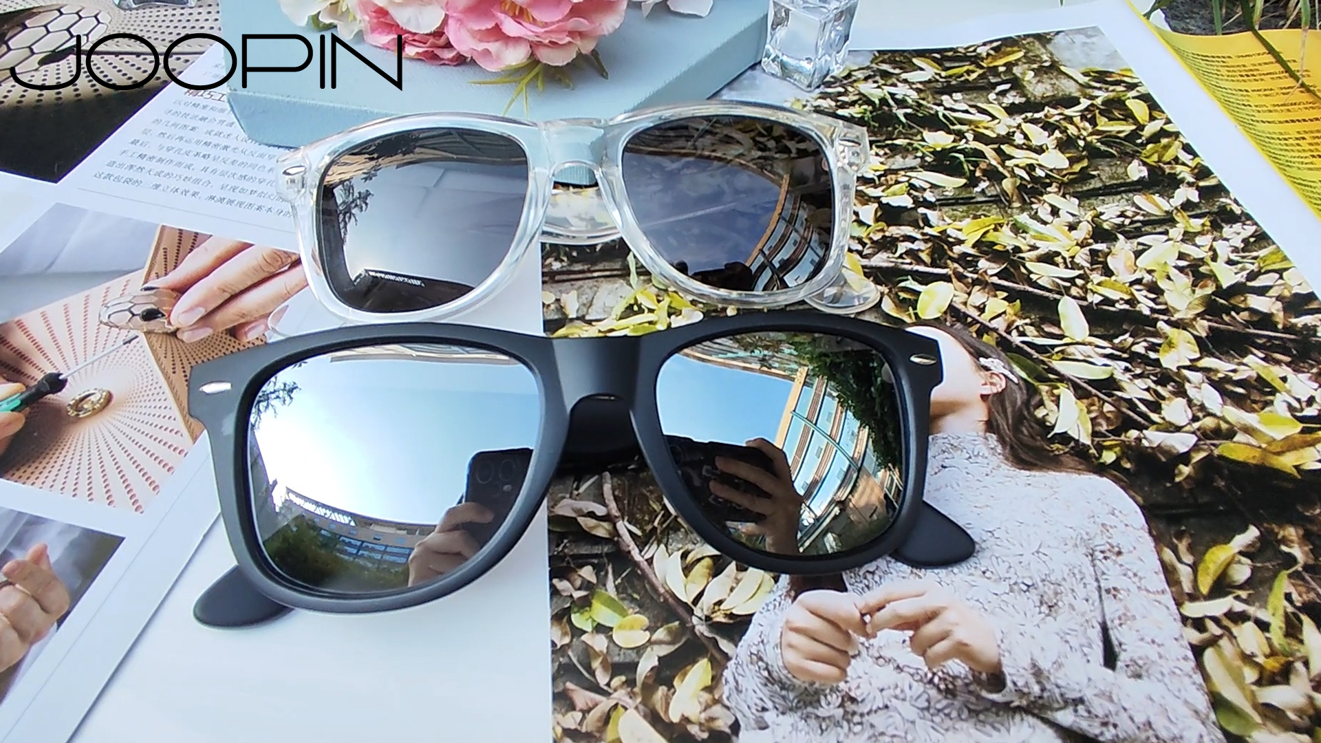 thumbnail video image 2 of Joopin Square Sunglasses Polarized UV Protection Retro Trendy Designer Sun Glasses for Men Women, 2 of 9