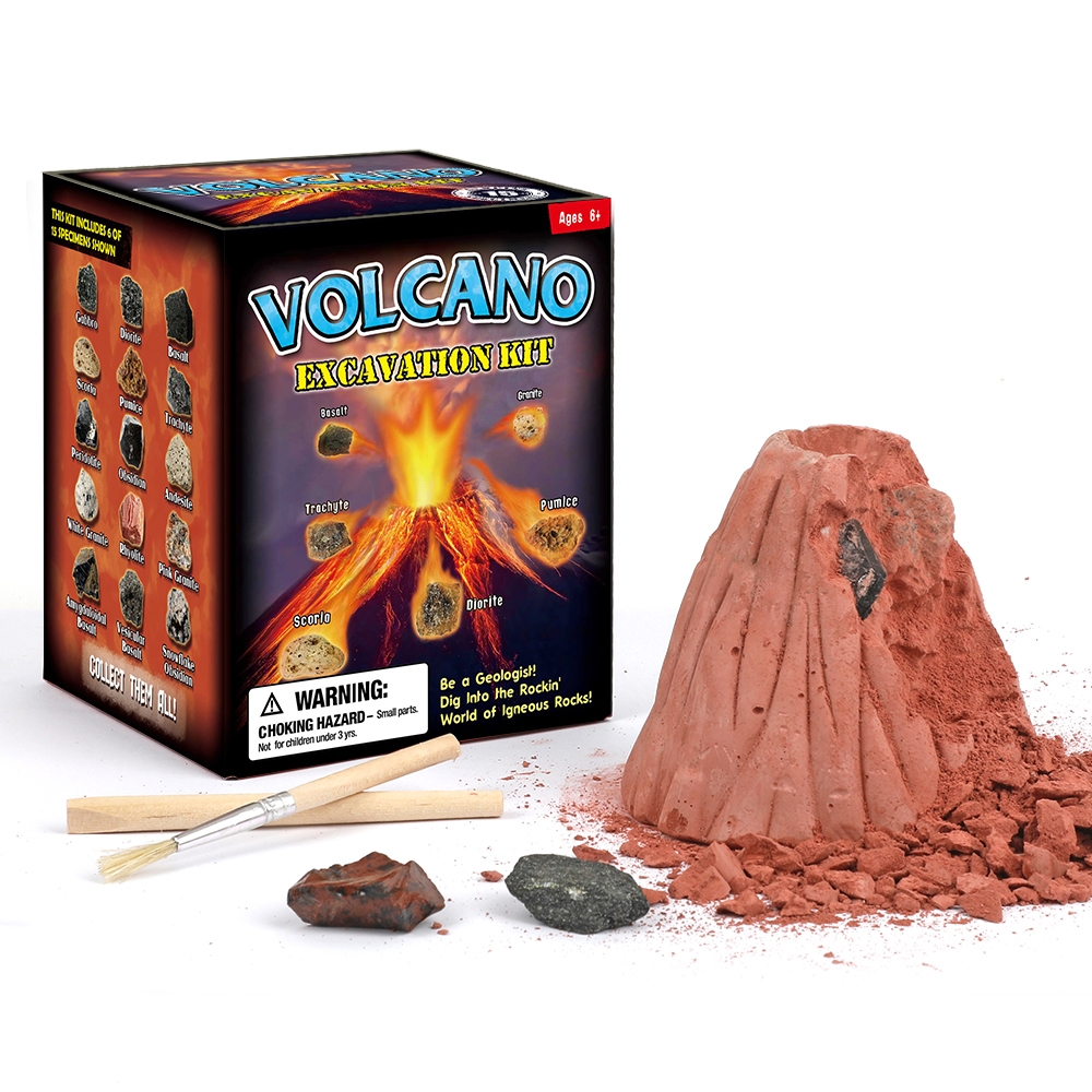 thumbnail video image 2 of Piano Potato Volcano Gemstone Dig Kit - 6 Rocks Excavation Kit, Gemstones Rock for Kids, Volcano Toys Dig Kits for Rocks Collection, Science STEM Educational Toys Gifts for Kids Age 6-12, 2 of 7