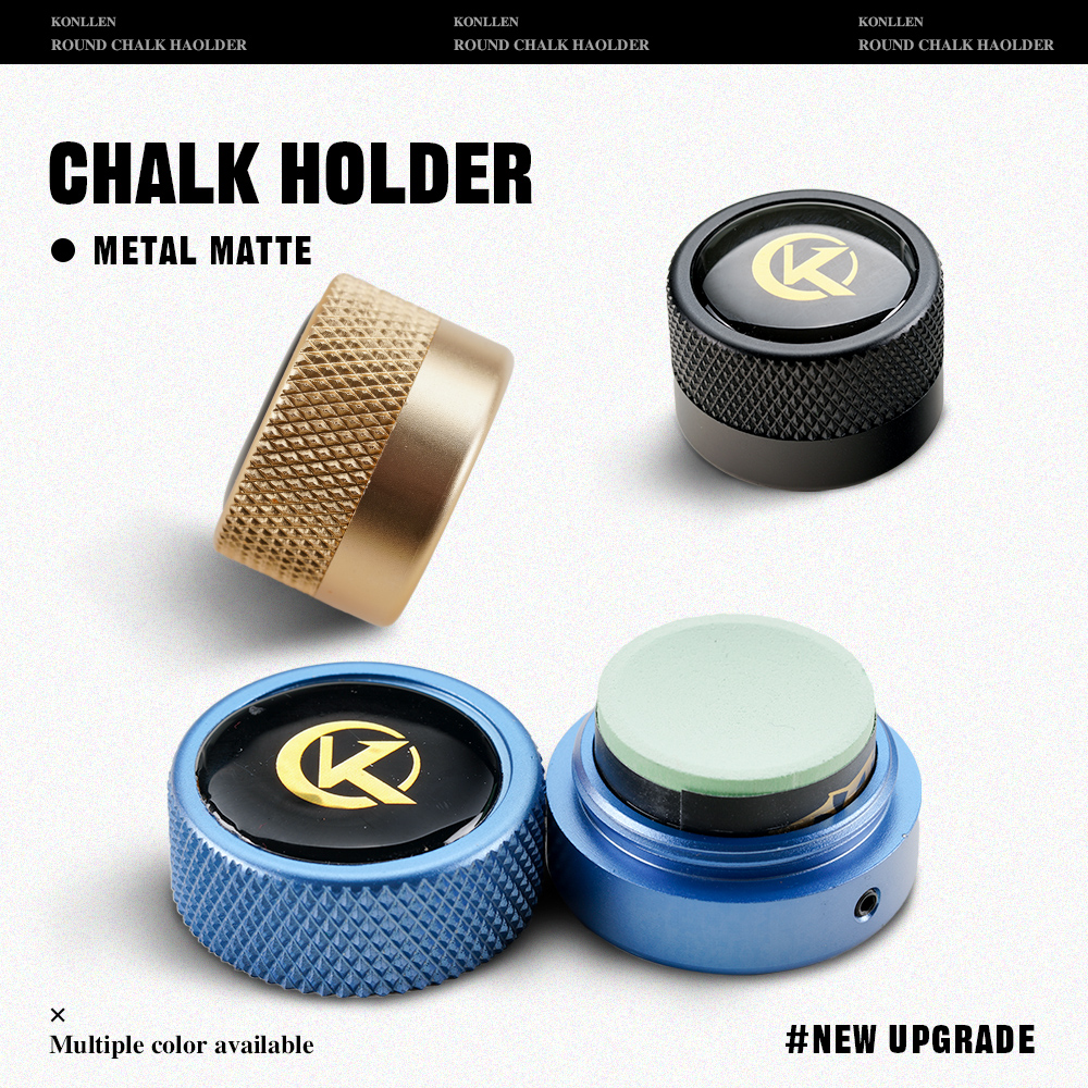 thumbnail video image 2 of KONLLEN Round Pool Cue Taom Chalk Holder-Portable Metal Cue Chalk Holder Case for Billiard Carom Cue Snooker Sports Accessories, 2 of 10