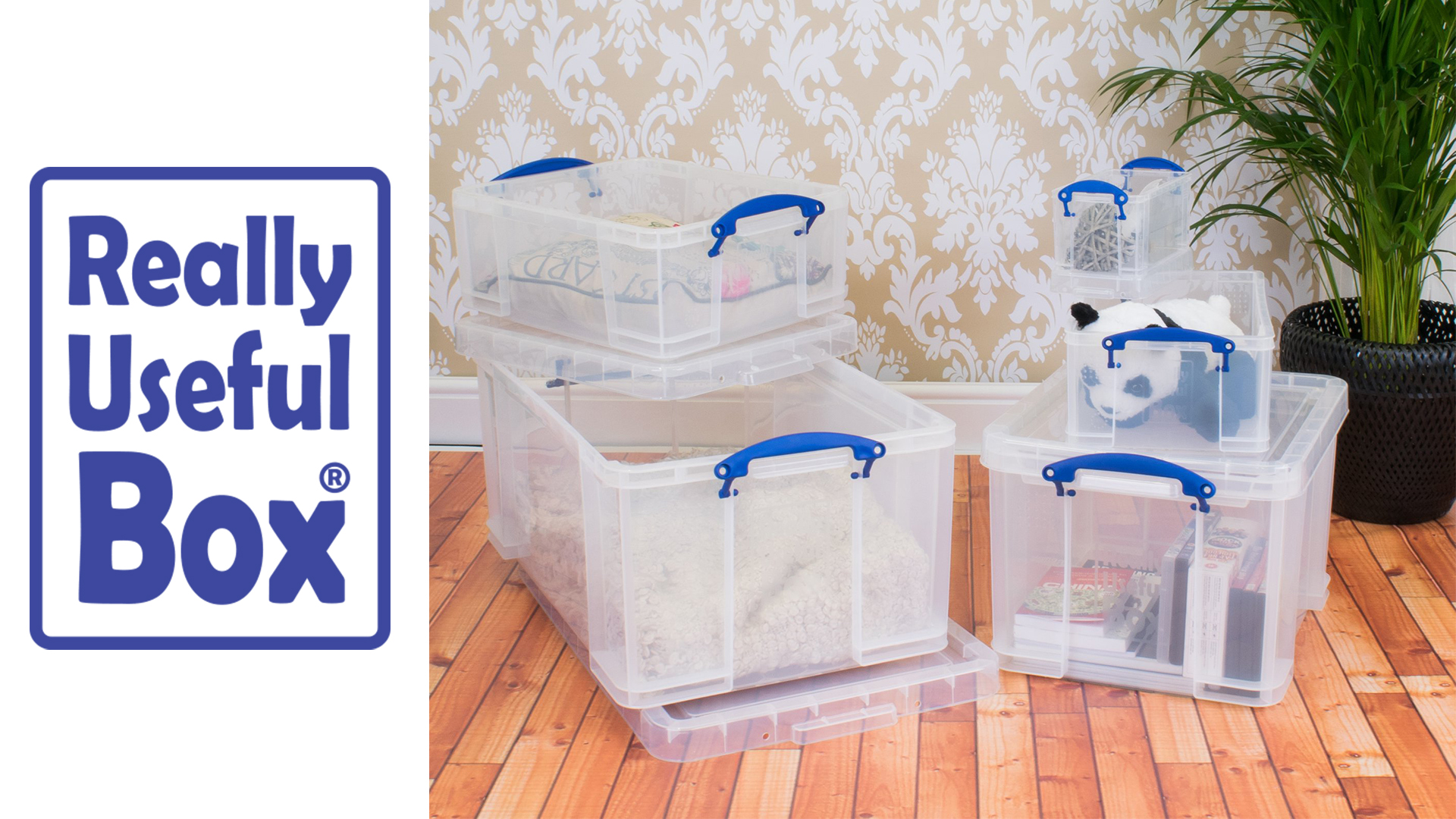 thumbnail video image 2 of Really Useful Box 9L Storage Container with Lid & Clip Lock Handle (4 Pack), 2 of 7