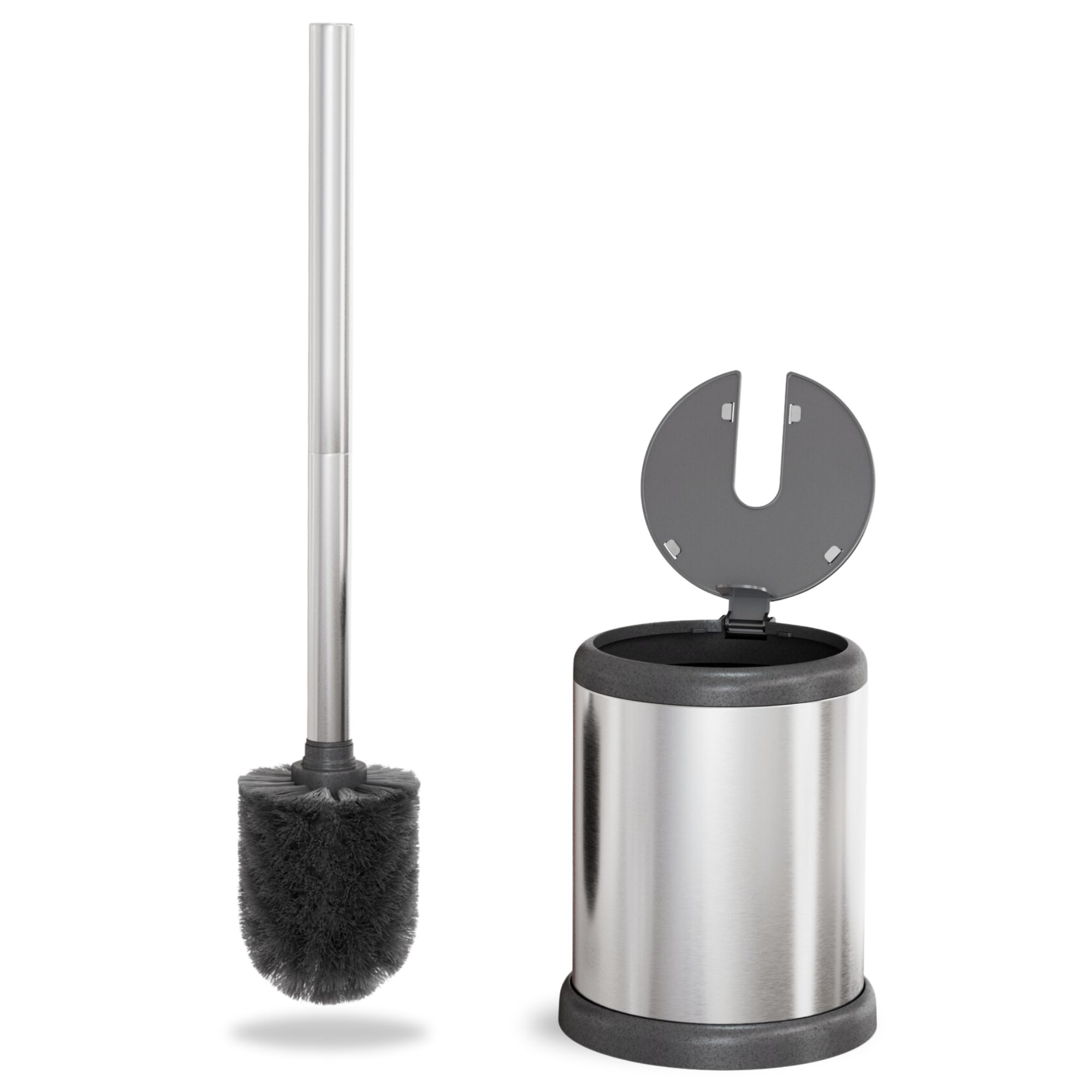 thumbnail video image 2 of ToiletTree Products Toilet Brush with Lid (White 2 Pack), 2 of 9