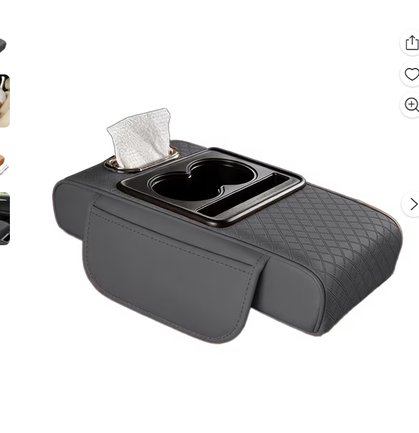 thumbnail video image 2 of Universal 4-in-1 Center Console Organizer with Armrest Cup Holder and Phone Mount for Car Truck SUV, 2 of 5