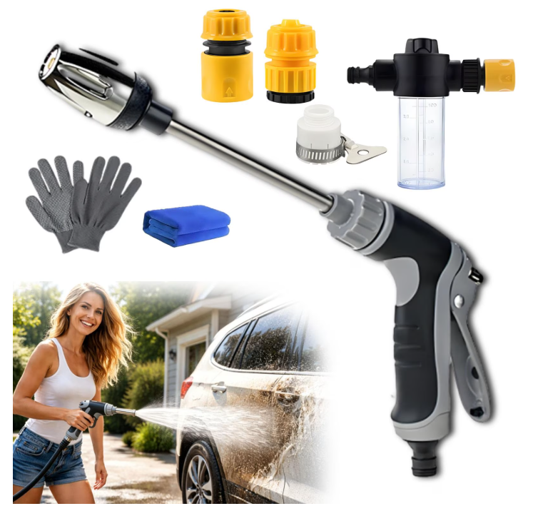 thumbnail video image 2 of 2026 Hosehawk Pressure Washer, Hose Hawk Pro Electric Pressure Washer with Foam Pot, 360° Rotating Multi-Function High-Pressure Nozzle for Three Spray Modes,for Cleaning Yard Car Driveways, 2 of 8