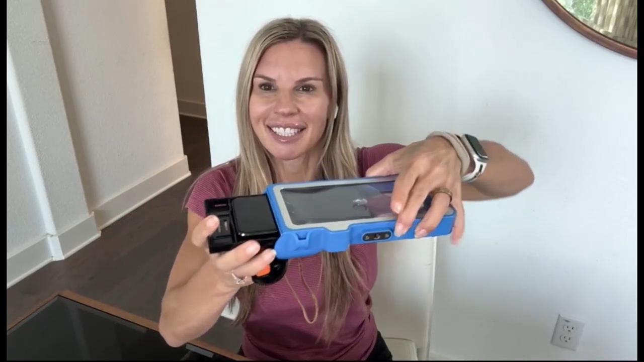 thumbnail video image 2 of IP68 Waterproof Phone Housing Snorkeling Scuba Diving Case for Swimming Surfing Underwater Touch Screen Phone Cover for iPhone Samsung LG Motorola Google Universal Under 6.9 inch(Yellow), 2 of 10