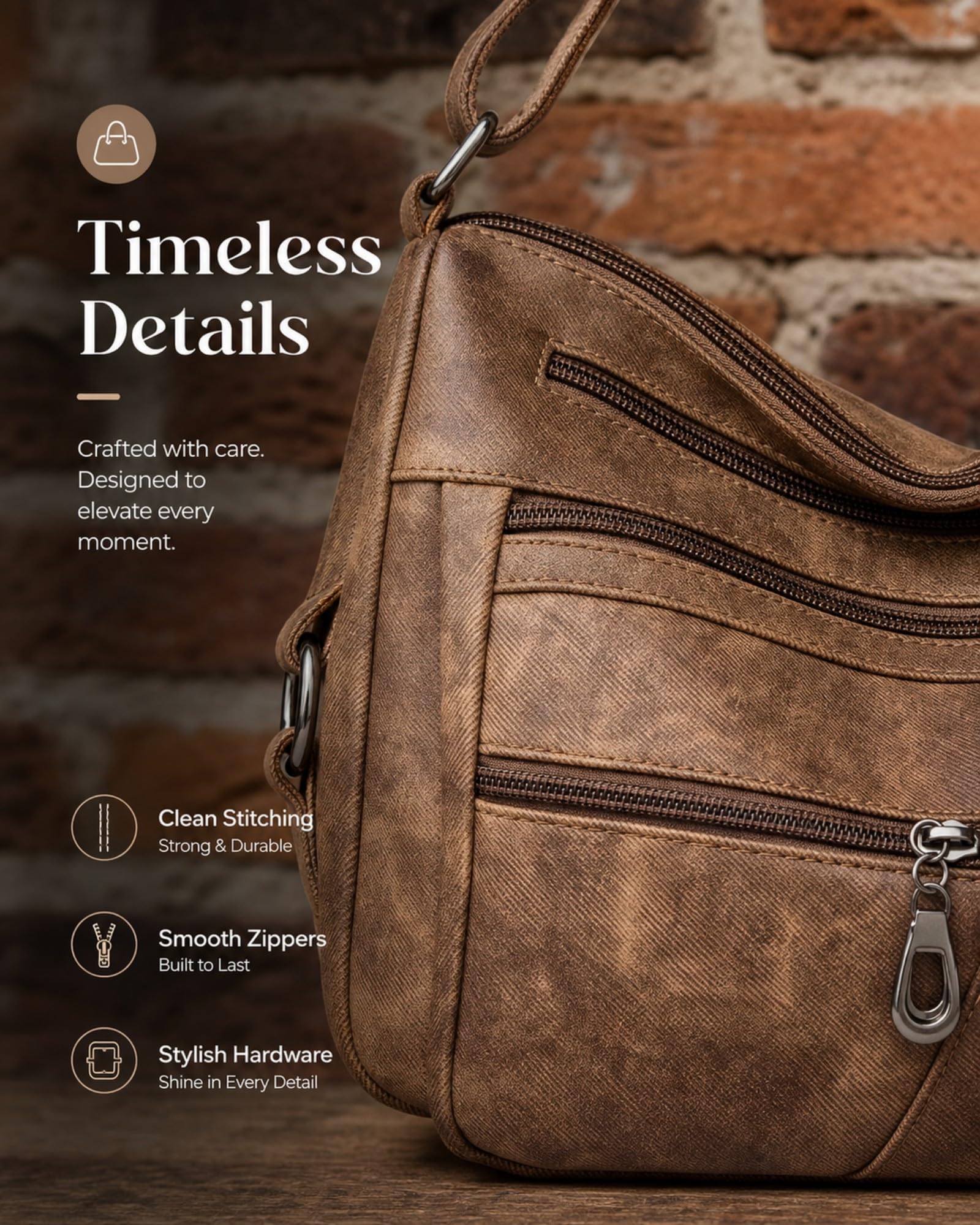 thumbnail video image 2 of GAEKEAO Crossbody Bags for Women Multi Pocket Leather Cross Body handbags Ladies travel satchel for Everyday, 2 of 8