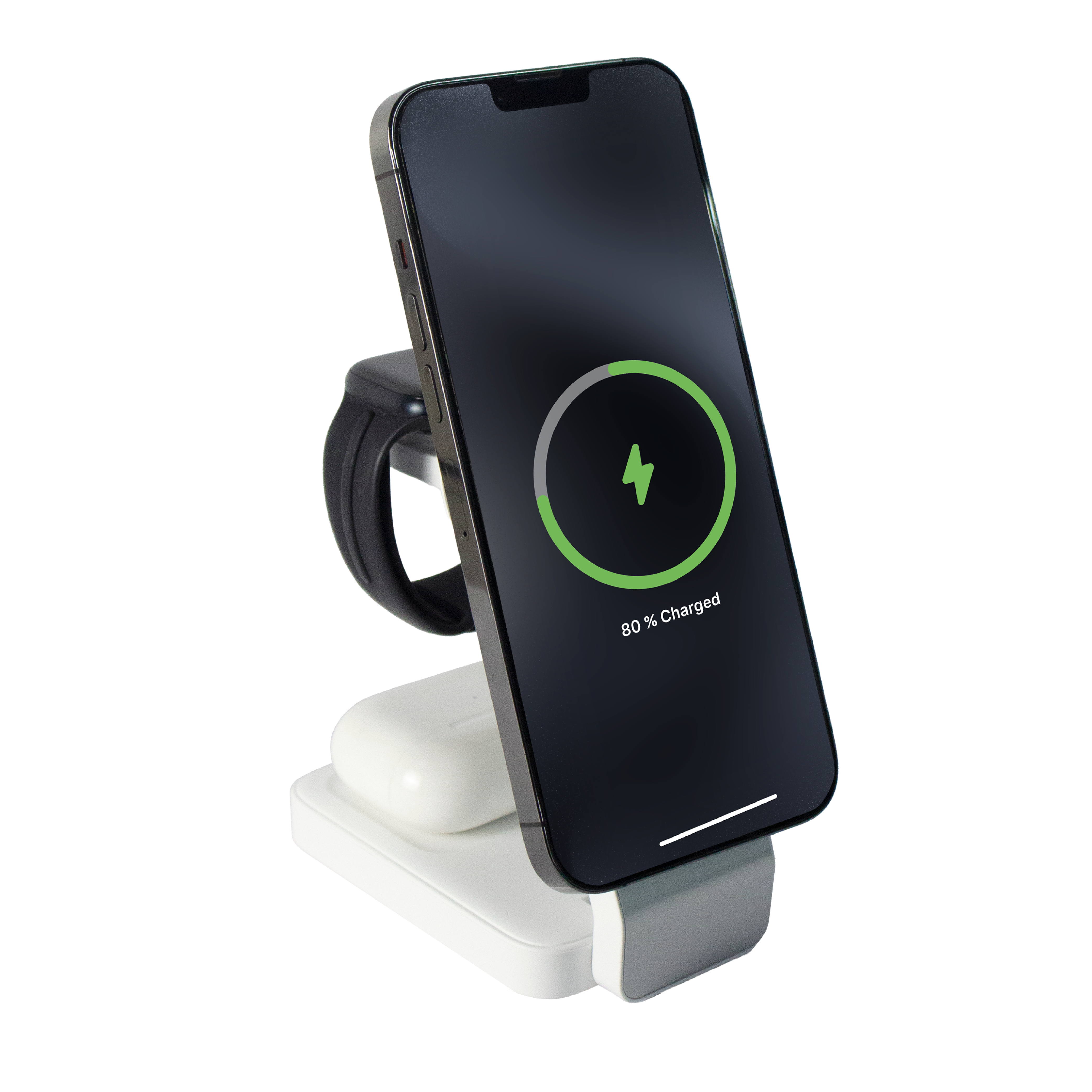 thumbnail video image 2 of 3 in 1 Magnetic Wireless Charging Dock Station for iPhone, Apple Watch & Airpods, 2 of 14