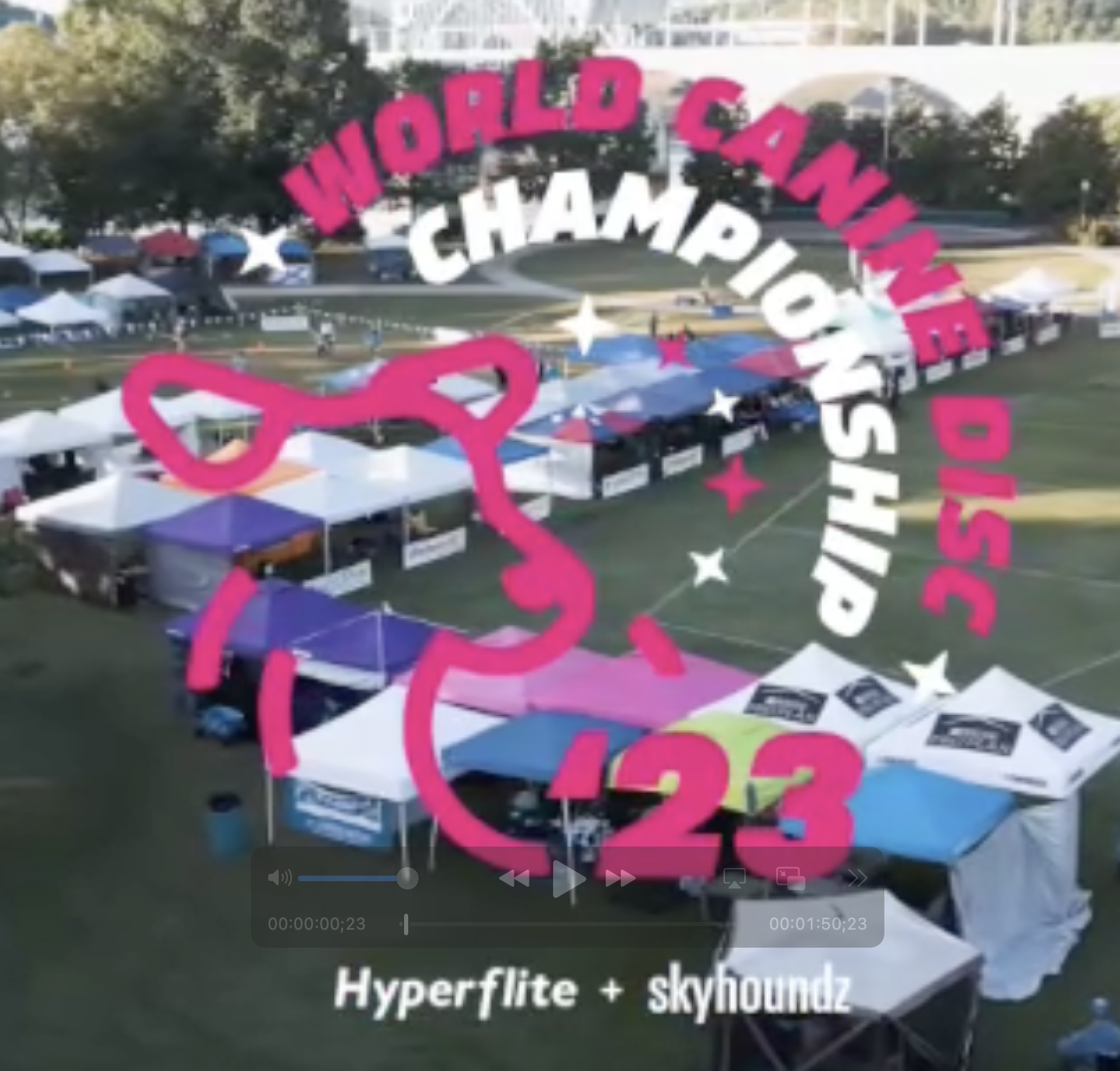 thumbnail video image 2 of Hyperflite Pup Jawz Yellow Dog Disc • For Dogs Under 16" • Puncture Resistant • Dual Gripping Surfaces • X-Flash Anti-Glare Technology • Competition Approved • Made in the USA, 2 of 6