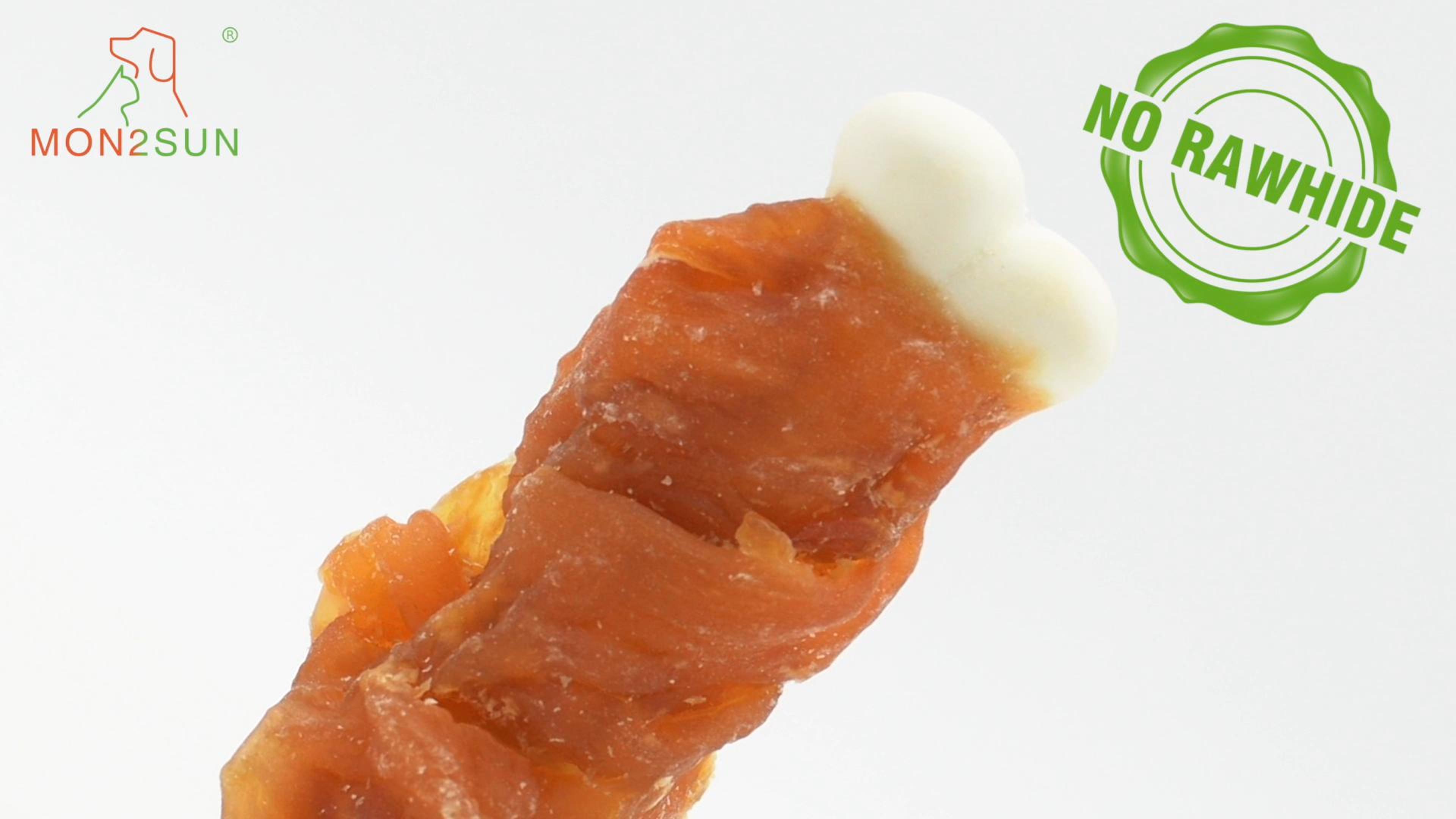 thumbnail video image 2 of MON2SUN Chicken Wrapped Calcium Bones Small Dog Treats, 1.2 lb (56 Count), 2 of 9