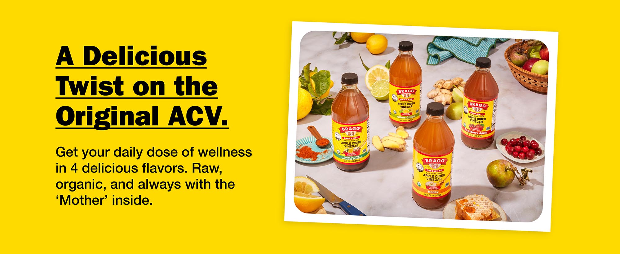 thumbnail video image 2 of Bragg Organic Apple Cider Vinegar with The Mother, Raw and Unfiltered, 16 fl oz, 2 of 8