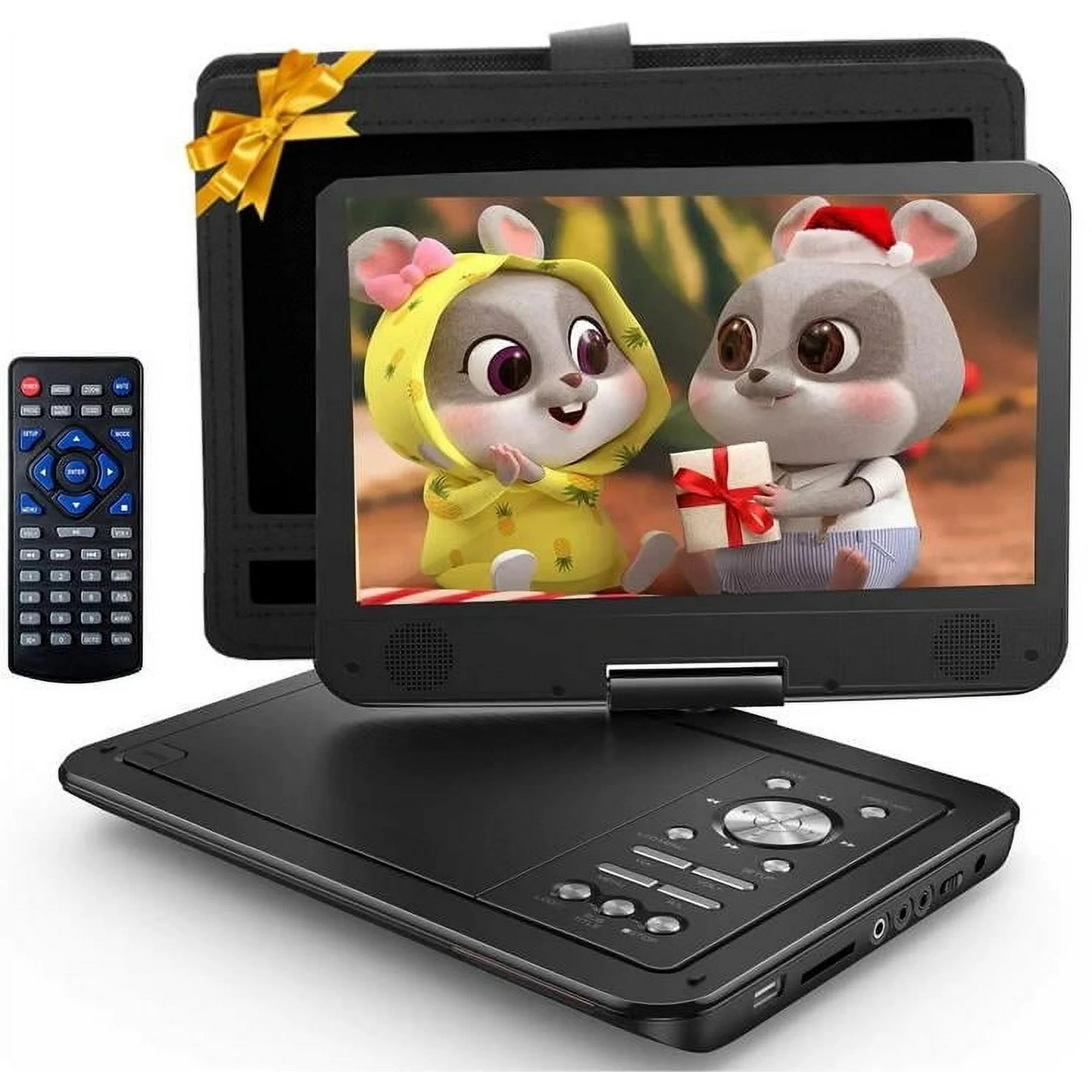 thumbnail video image 2 of Cocobear Portable DVD Player 10.5" HD w/ Car Headrest Holder, USB, 1080P, Black, 2 of 8