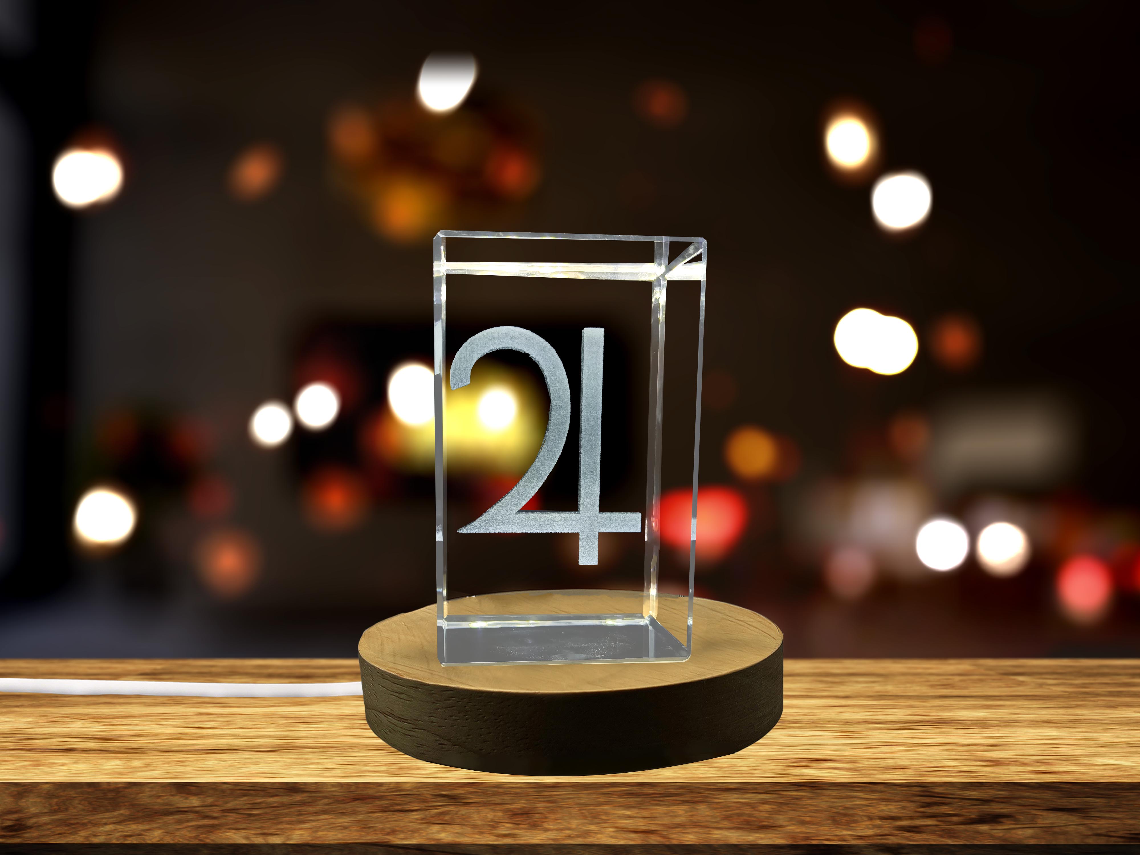 thumbnail video image 2 of Jupiter Symbol 3D Engraved Crystal Gift - Stunning Celestial Decor, 2 of 7