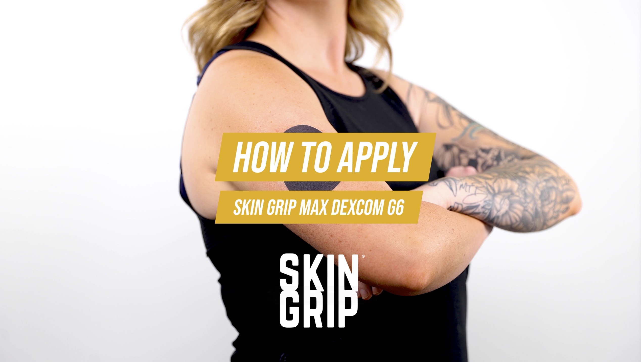 thumbnail video image 2 of Skin Grip Dexcom G6 Patches - 20 Pack, Waterproof CGM Glucose Monitor Adhesive Covers, Durable Long-Lasting Sensor Patches - Blue, 2 of 8