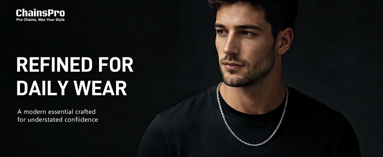 thumbnail video image 2 of ChainsProMax Men Necklace 18K Gold Plated Replacement Rope Chain for Men Gift Fathers Day Jewelry Gift for Dad Son 6mm 20inches 316L Stainless Steel, 2 of 10